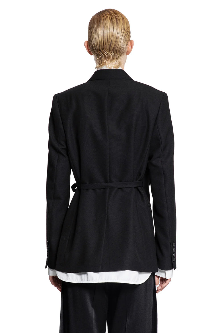 Satin lapel wrap blazer - Antonioli.eu