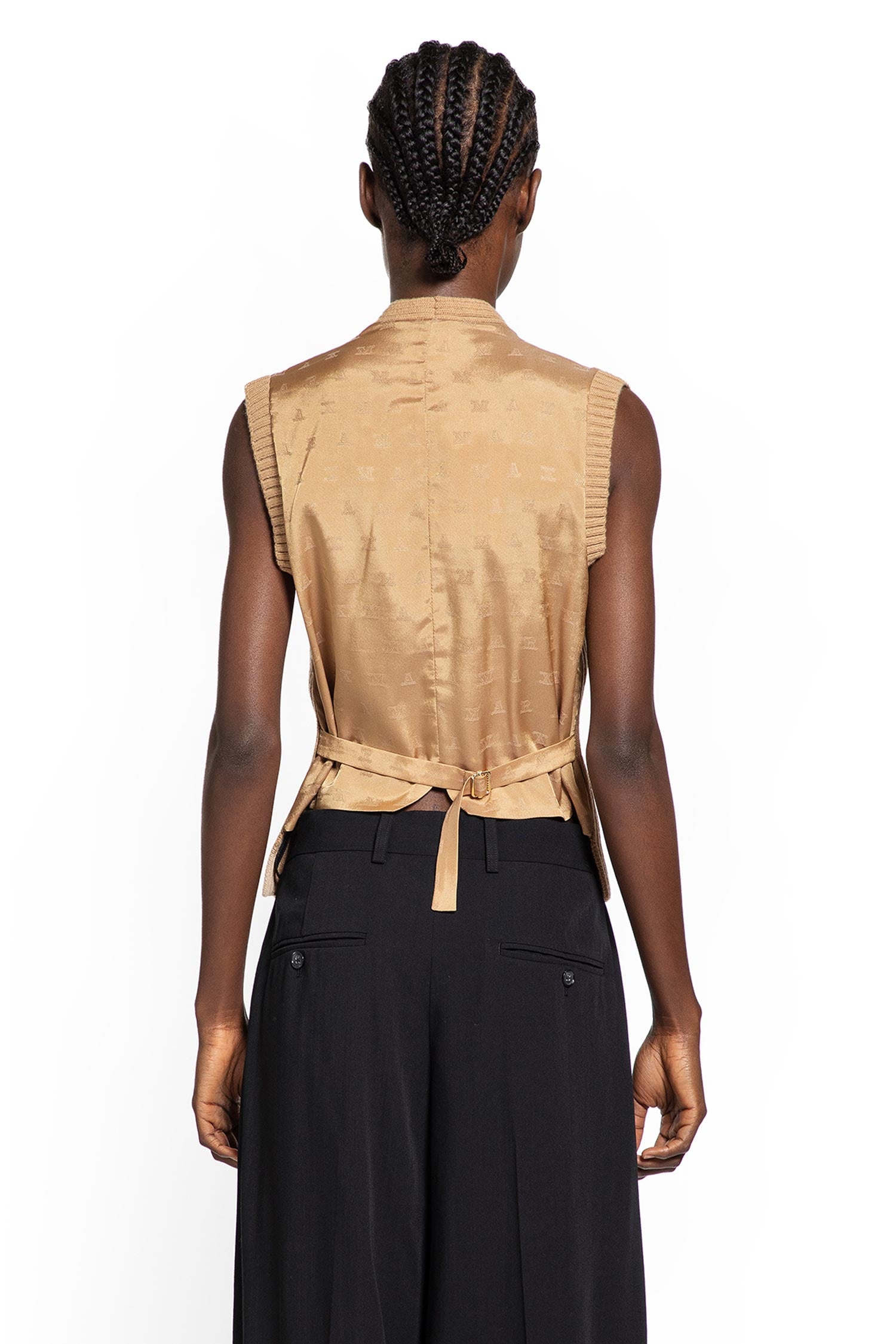 MAX MARA WOMAN BEIGE VESTS