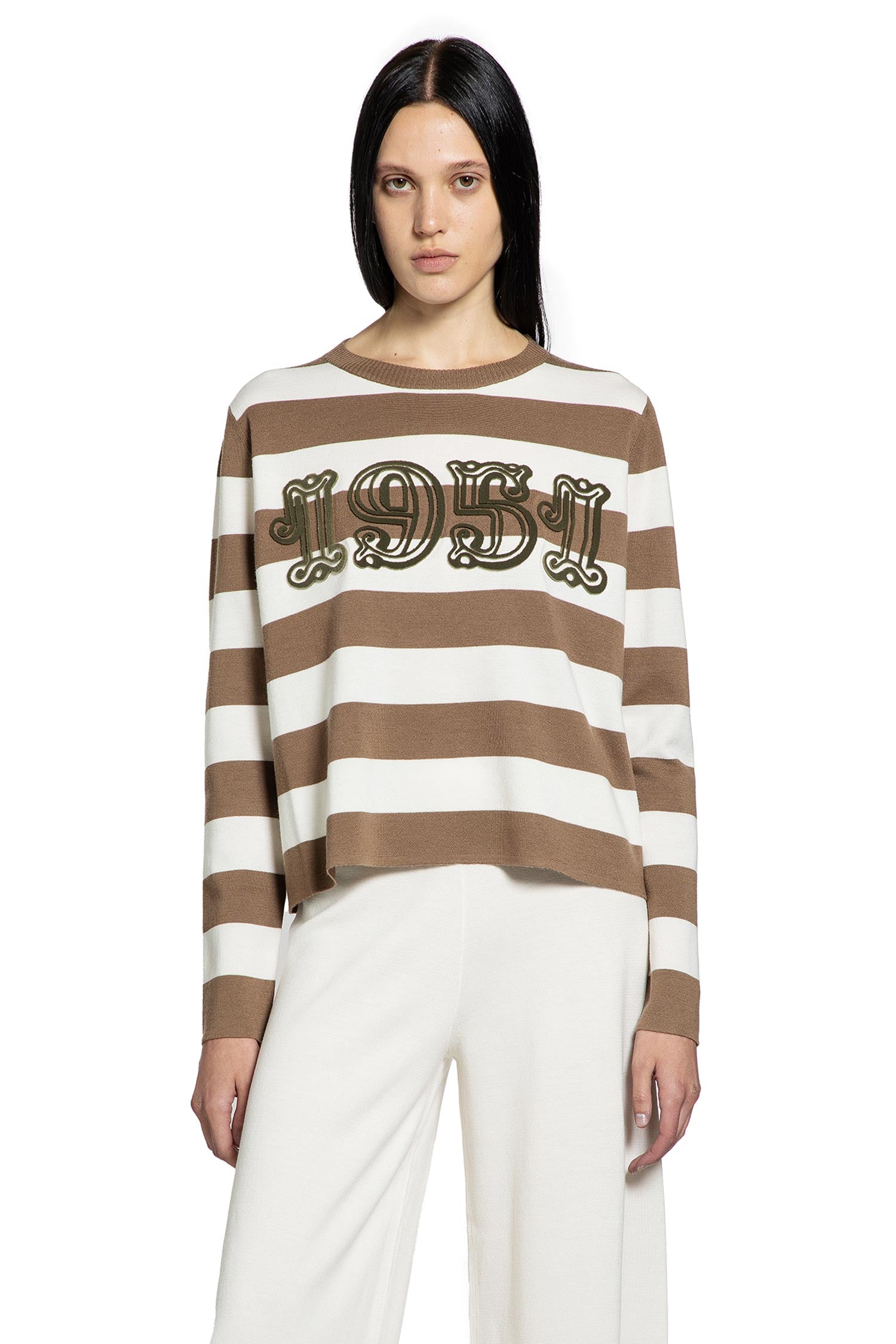 Embroidered Wool Sweater - Antonioli.eu