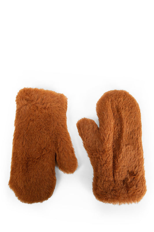 MAX MARA WOMAN BROWN GLOVES