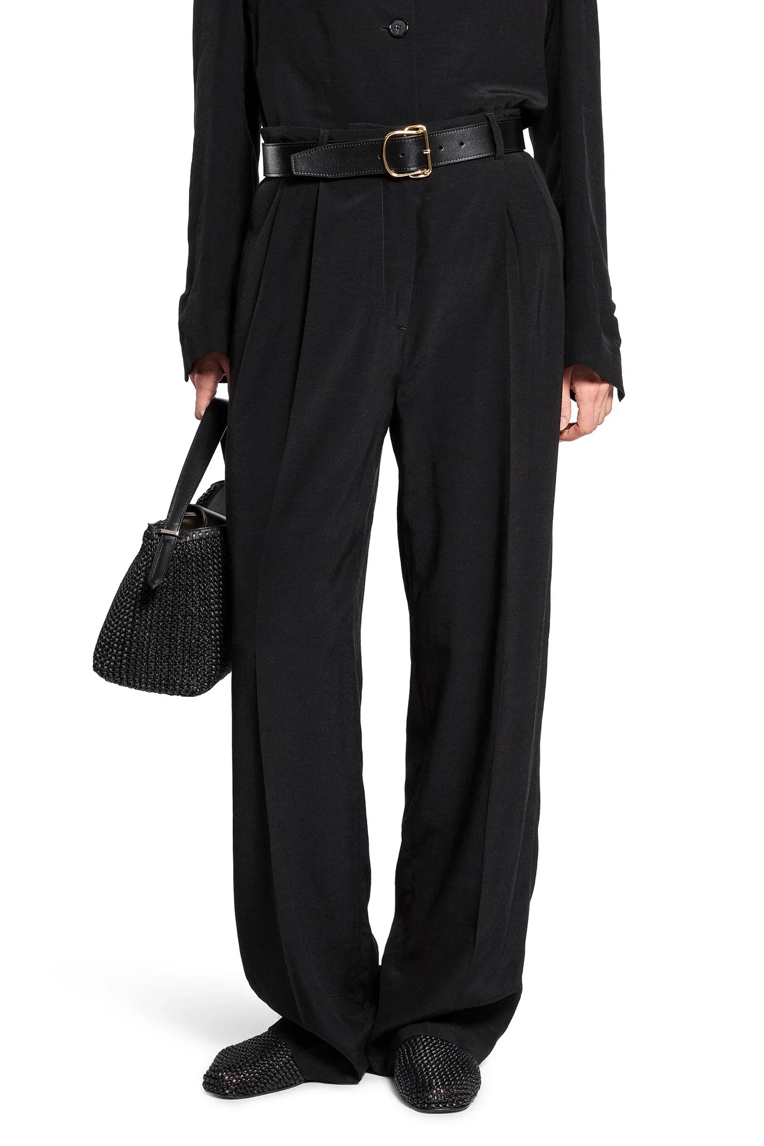 Double-Pleat Straight Trousers - Antonioli.eu