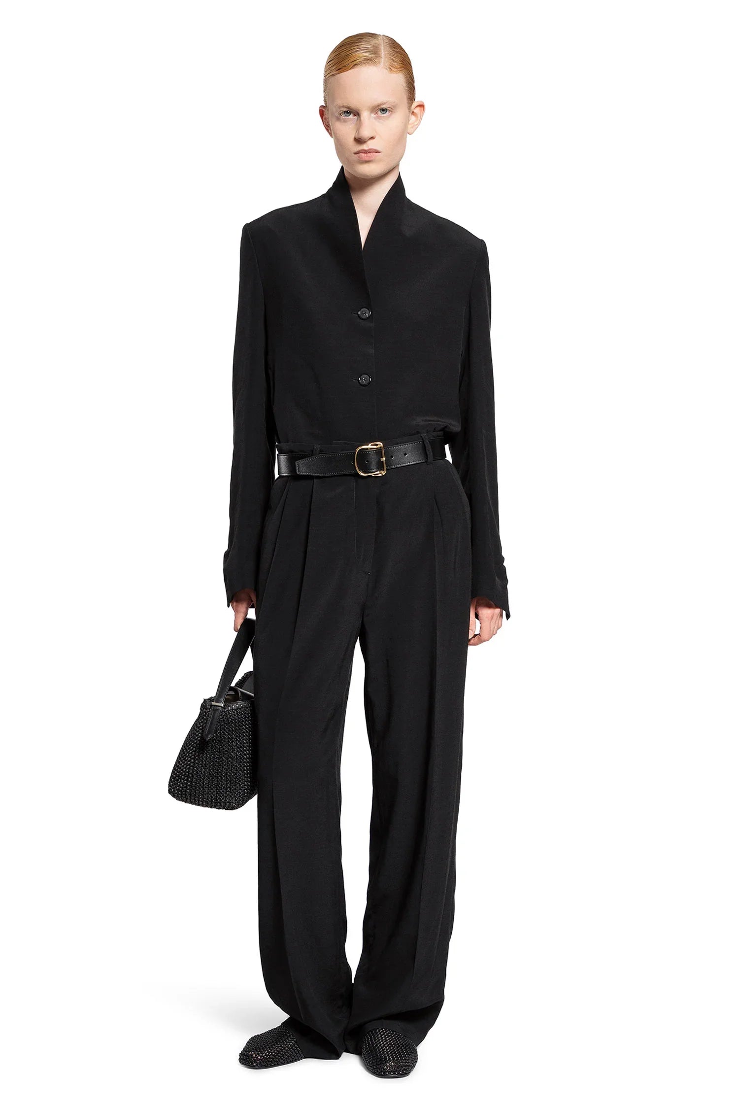 Double-Pleat Straight Trousers - Antonioli.eu
