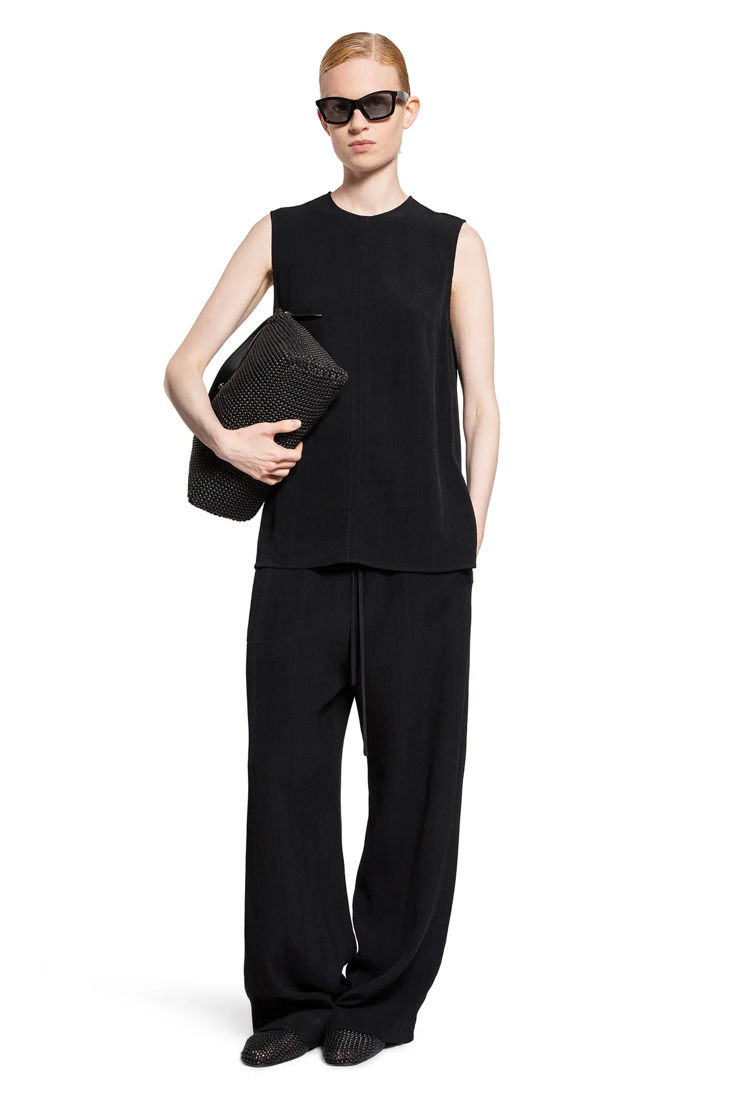 Woven Stripe Drawstring Trousers - Antonioli.eu