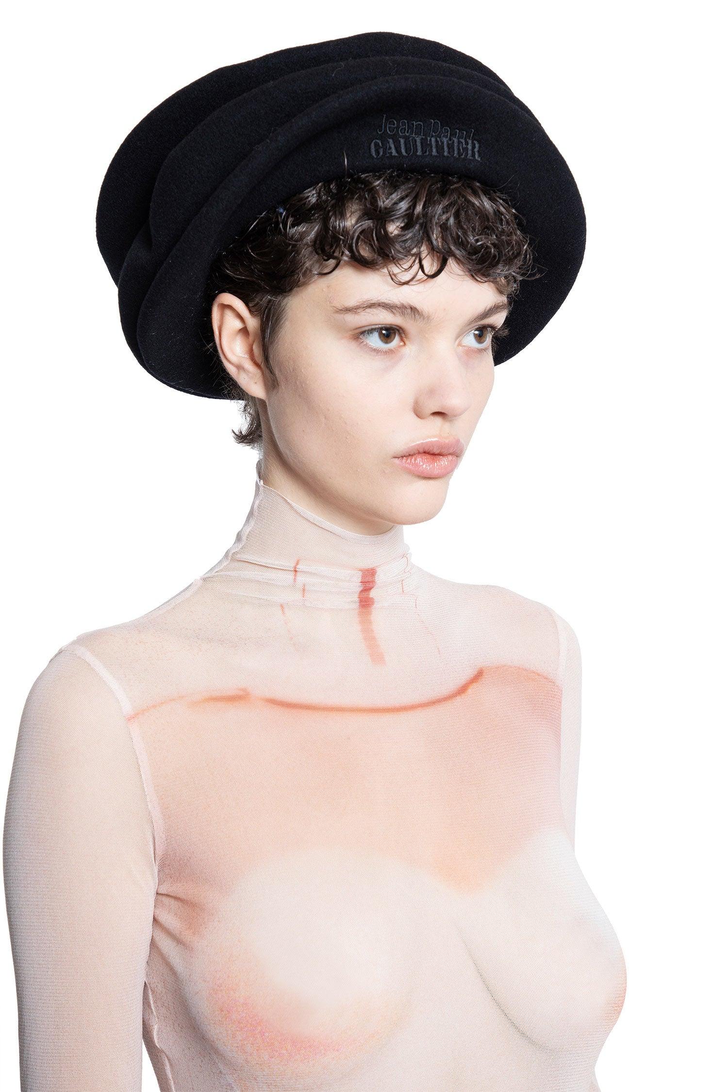 JEAN PAUL GAULTIER WOMAN BLACK HATS - Antonioli.eu