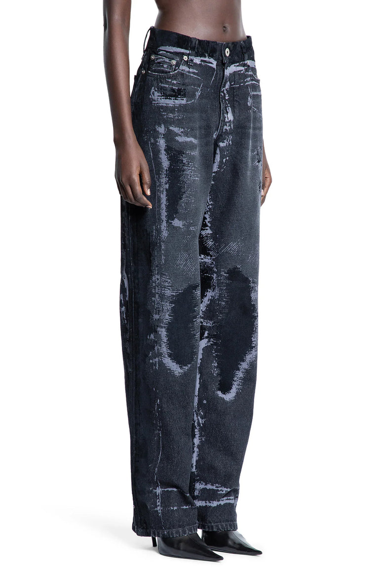 Flocked Denim Jeans - Antonioli.eu