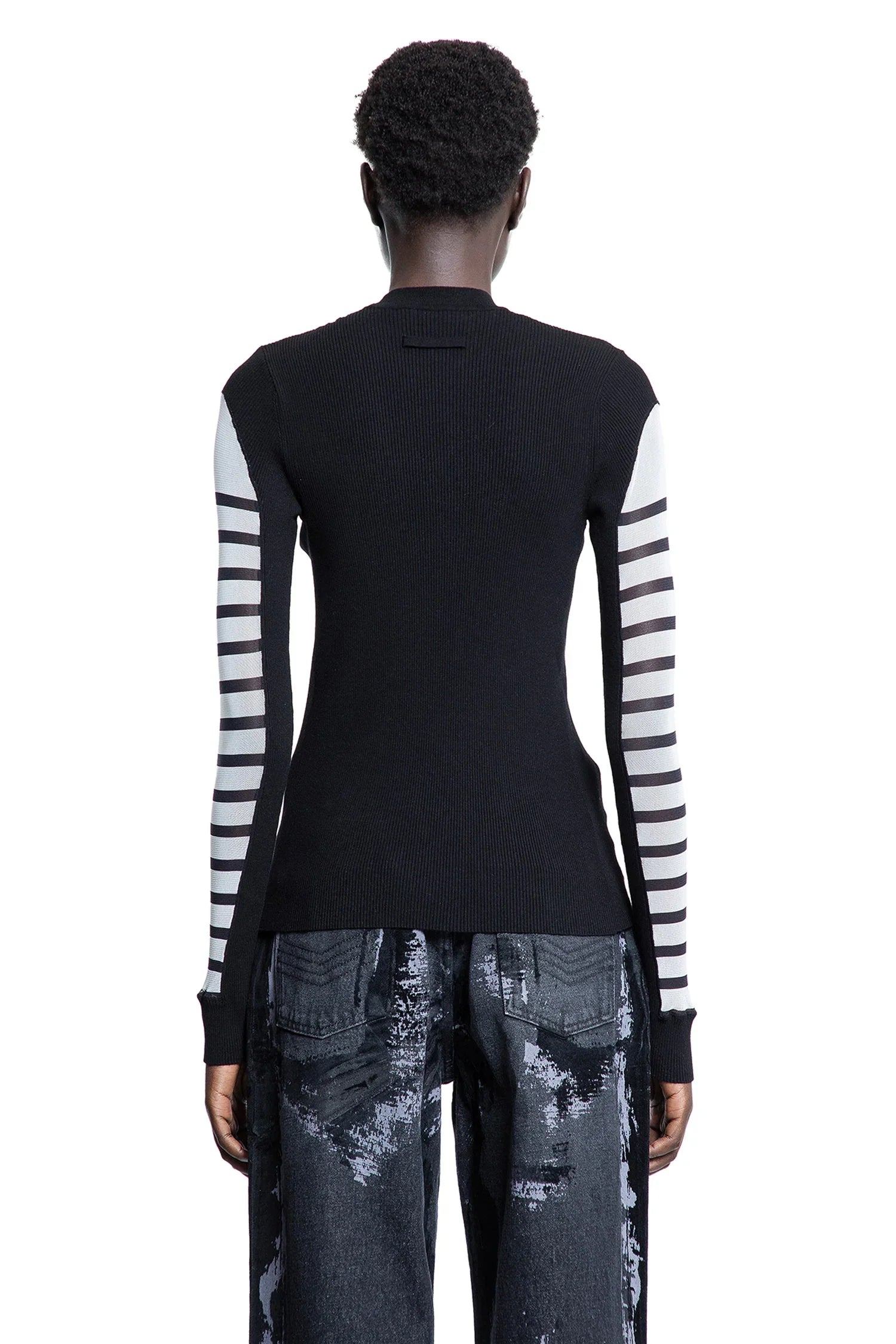 The Bi-material Marinière Sweater - Antonioli.eu