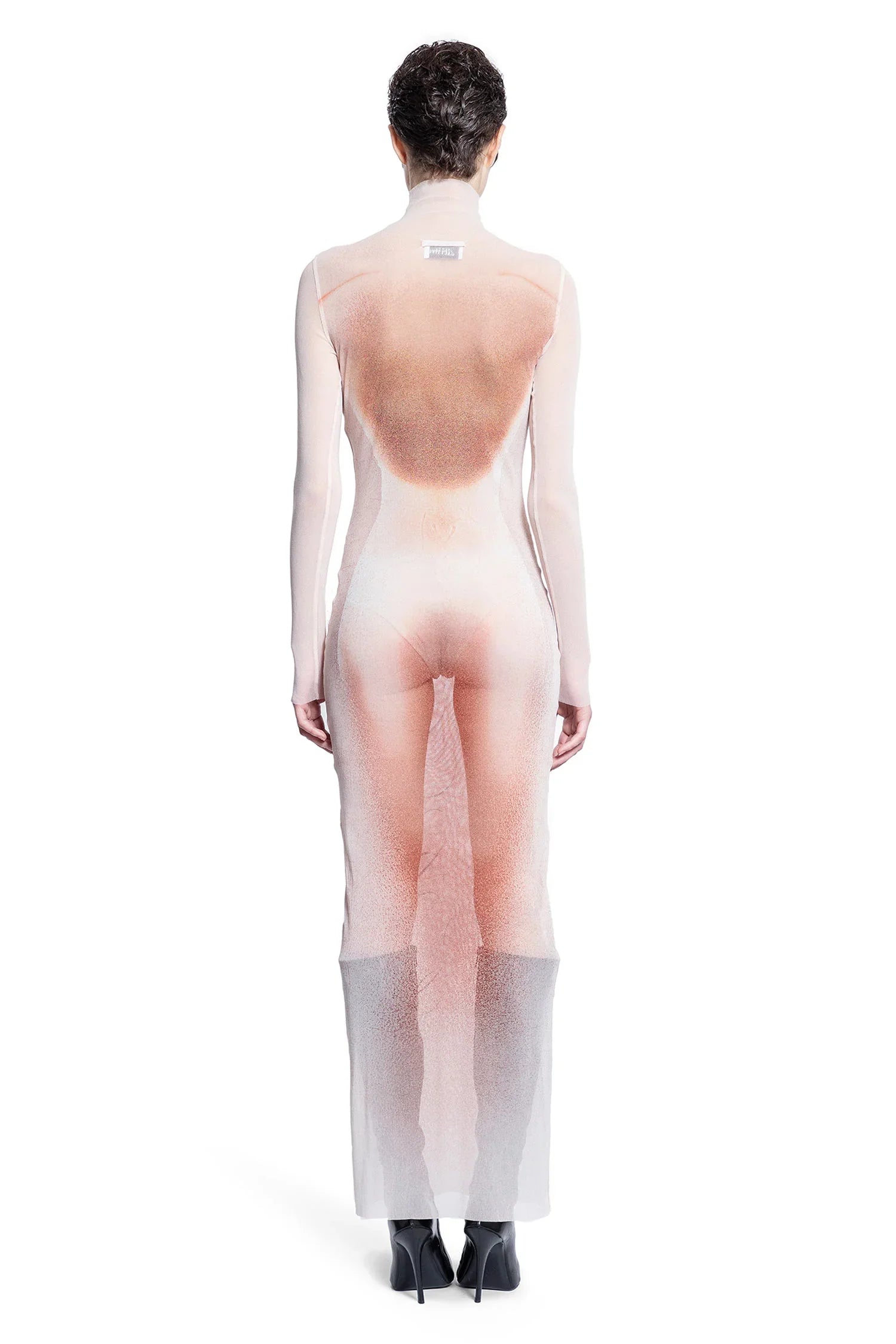 ''Le Classique'' Mesh Turtleneck Dress - Antonioli.eu