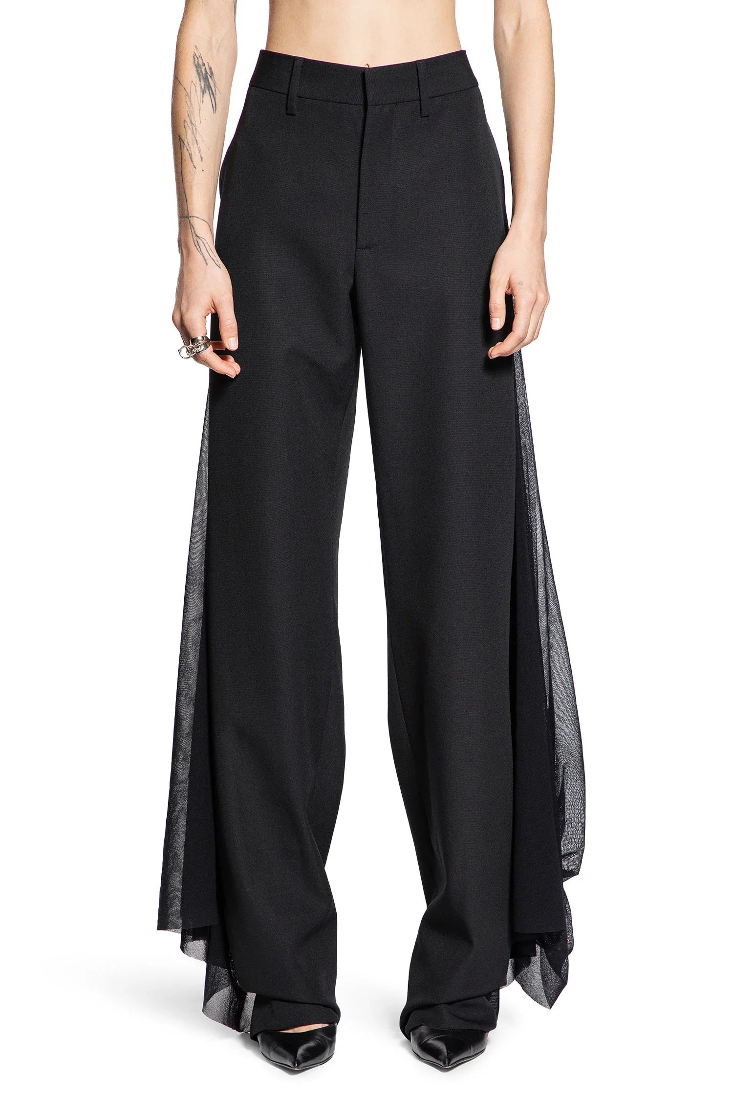 Tailored Pants with Mesh Sarong - Antonioli.eu