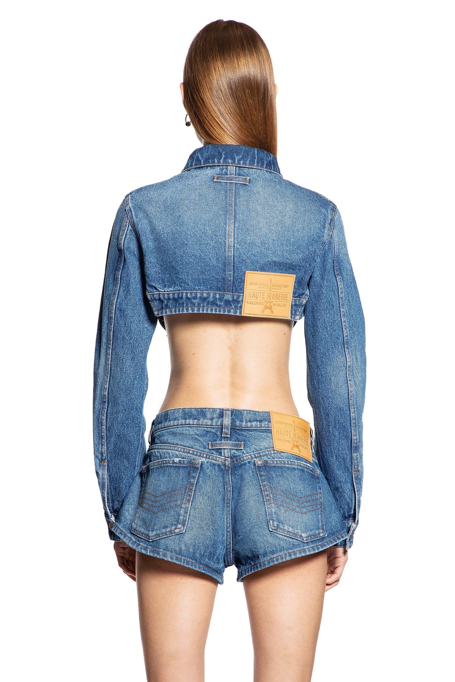 Corset Cropped Denim Jacket - Antonioli.eu
