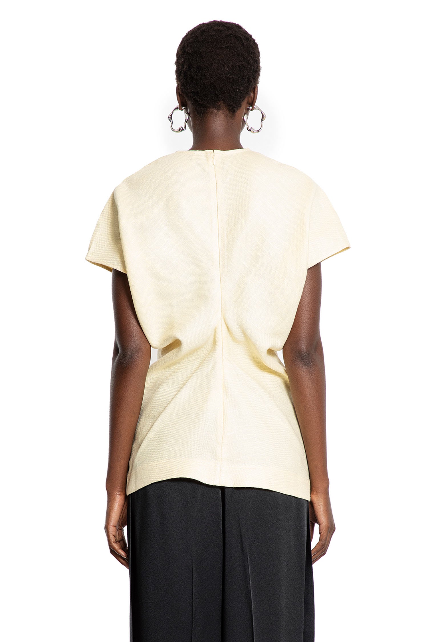 Slouch Waist Basketweave Top - Antonioli.eu