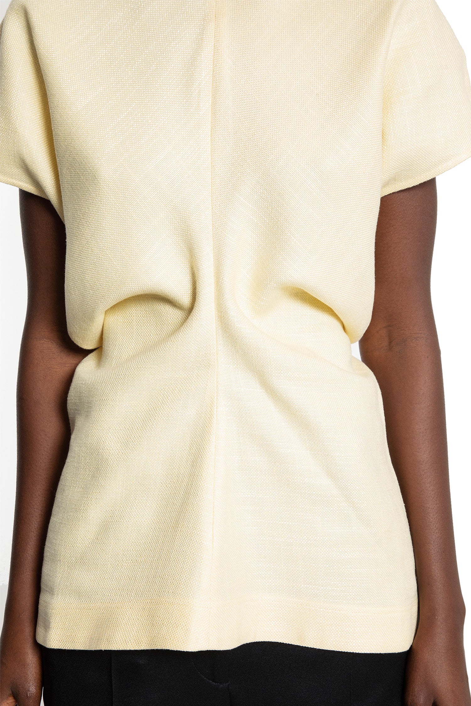 Slouch Waist Basketweave Top - Antonioli.eu