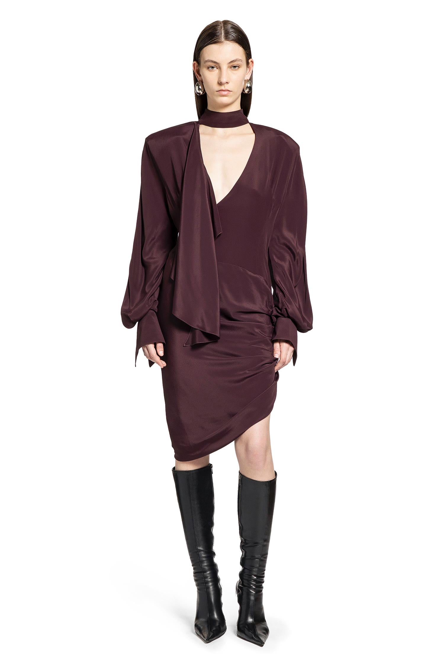 Draped Scarf Dress