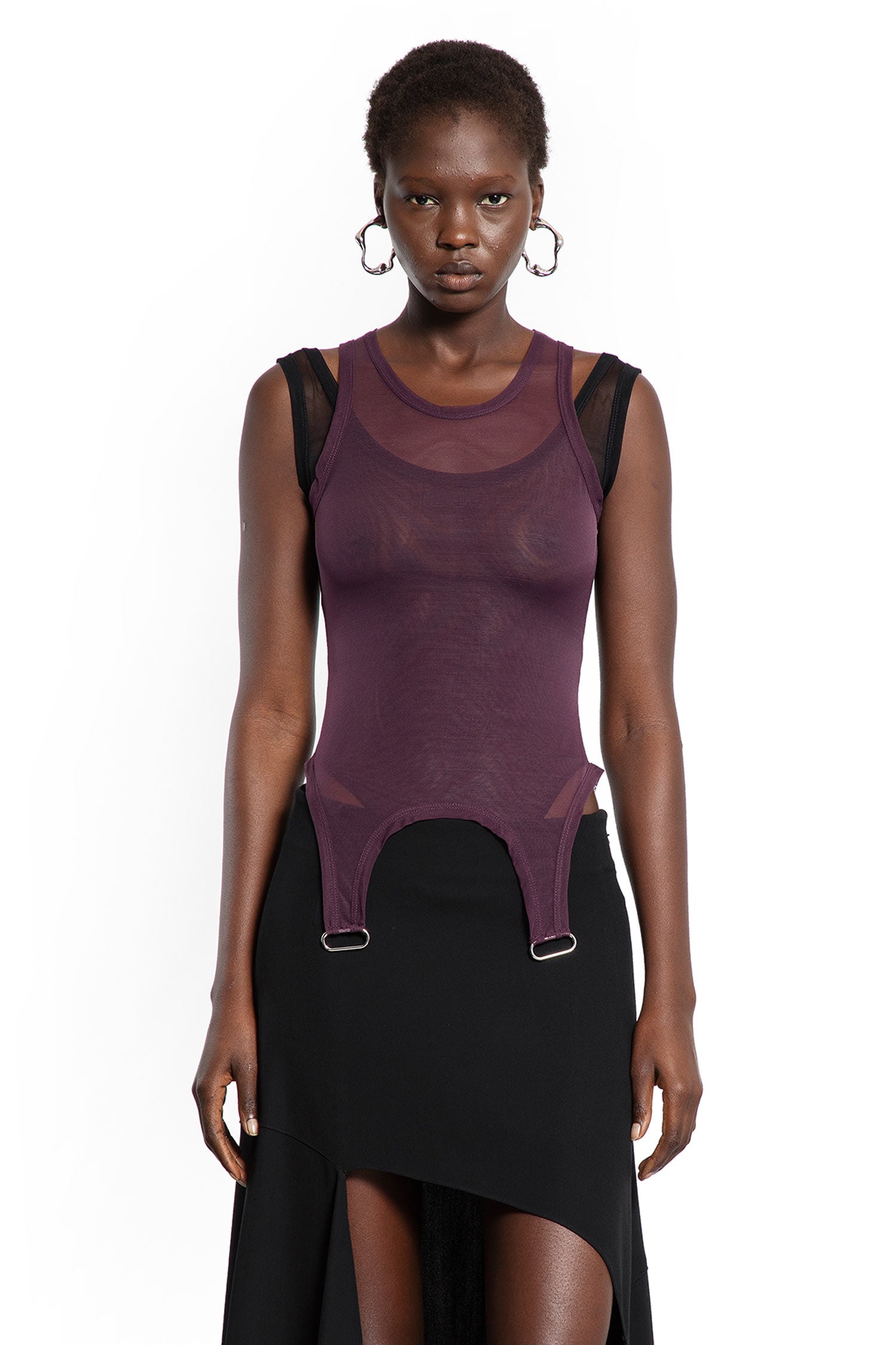 Layered Top in Mesh - Antonioli.eu