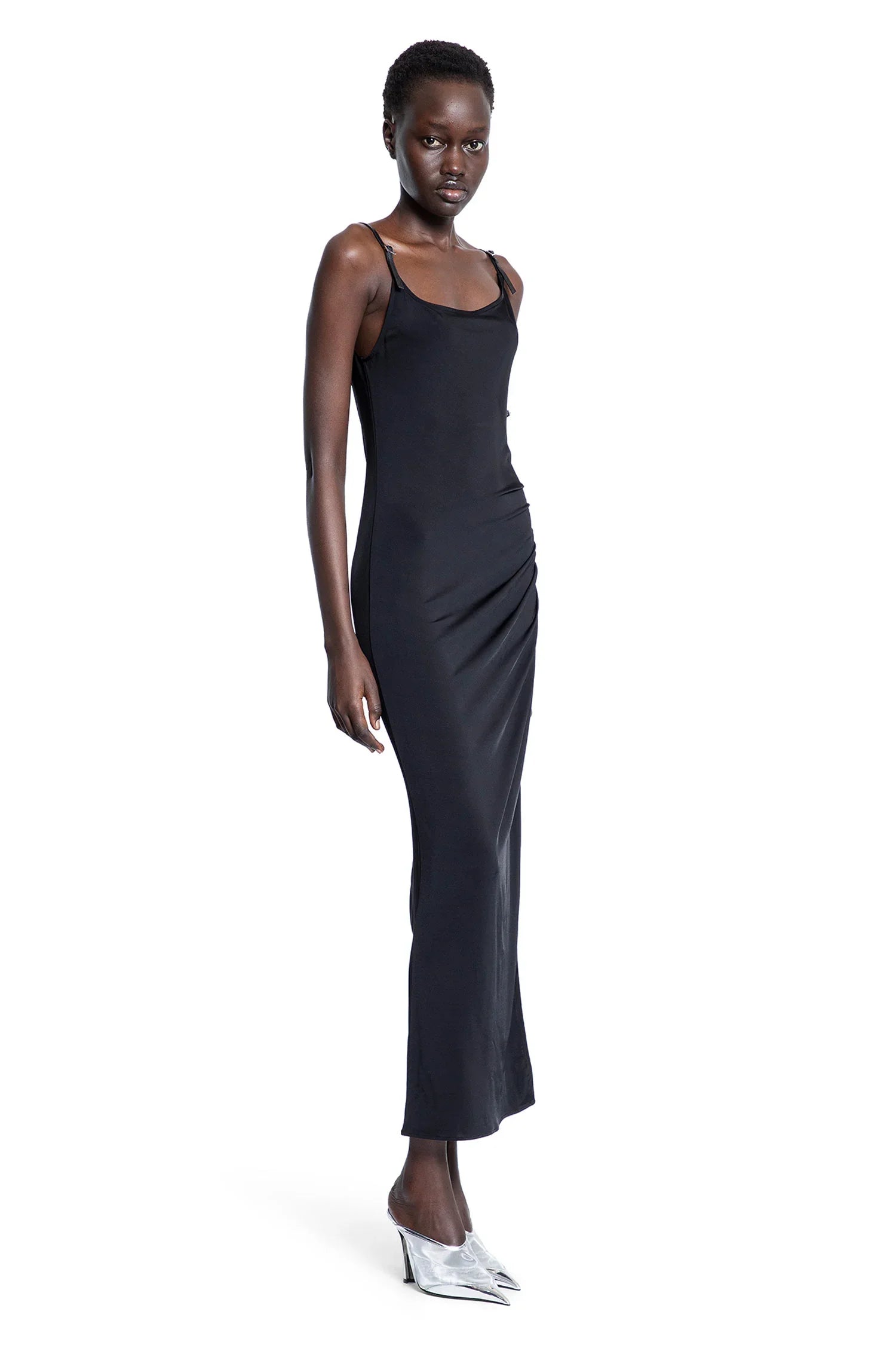 Asymetrical Buckled Strap Dress - Antonioli.eu
