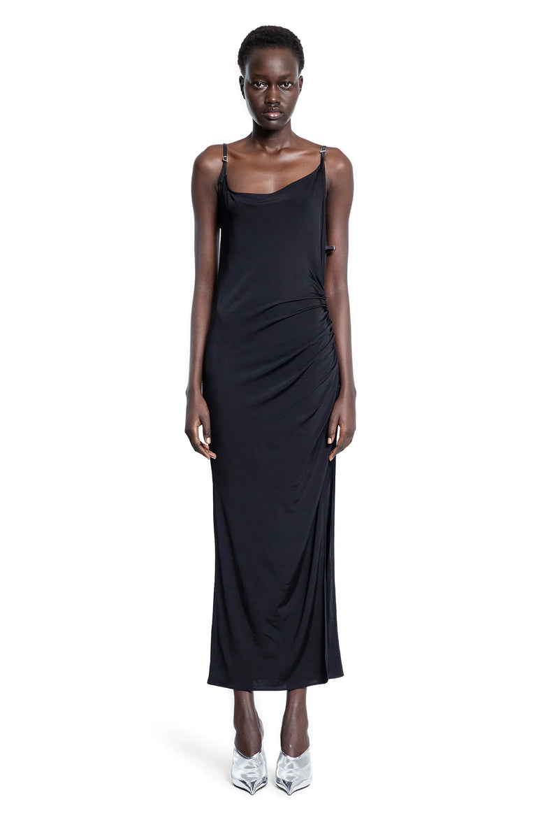 Asymetrical Buckled Strap Dress - Antonioli.eu