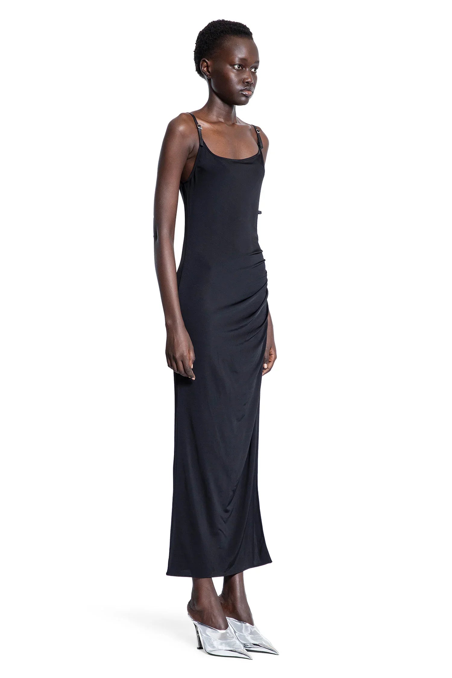 Asymetrical Buckled Strap Dress - Antonioli.eu