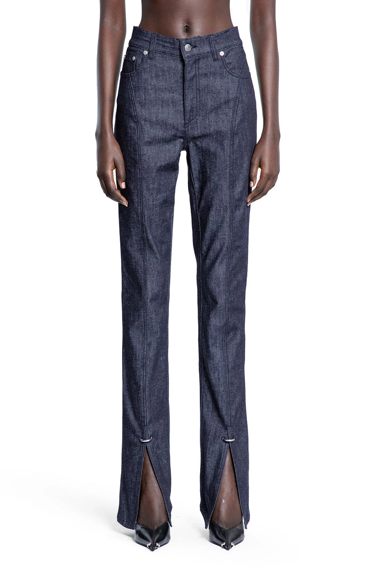 Pierced Raw Denim Skinny Jeans - Antonioli.eu
