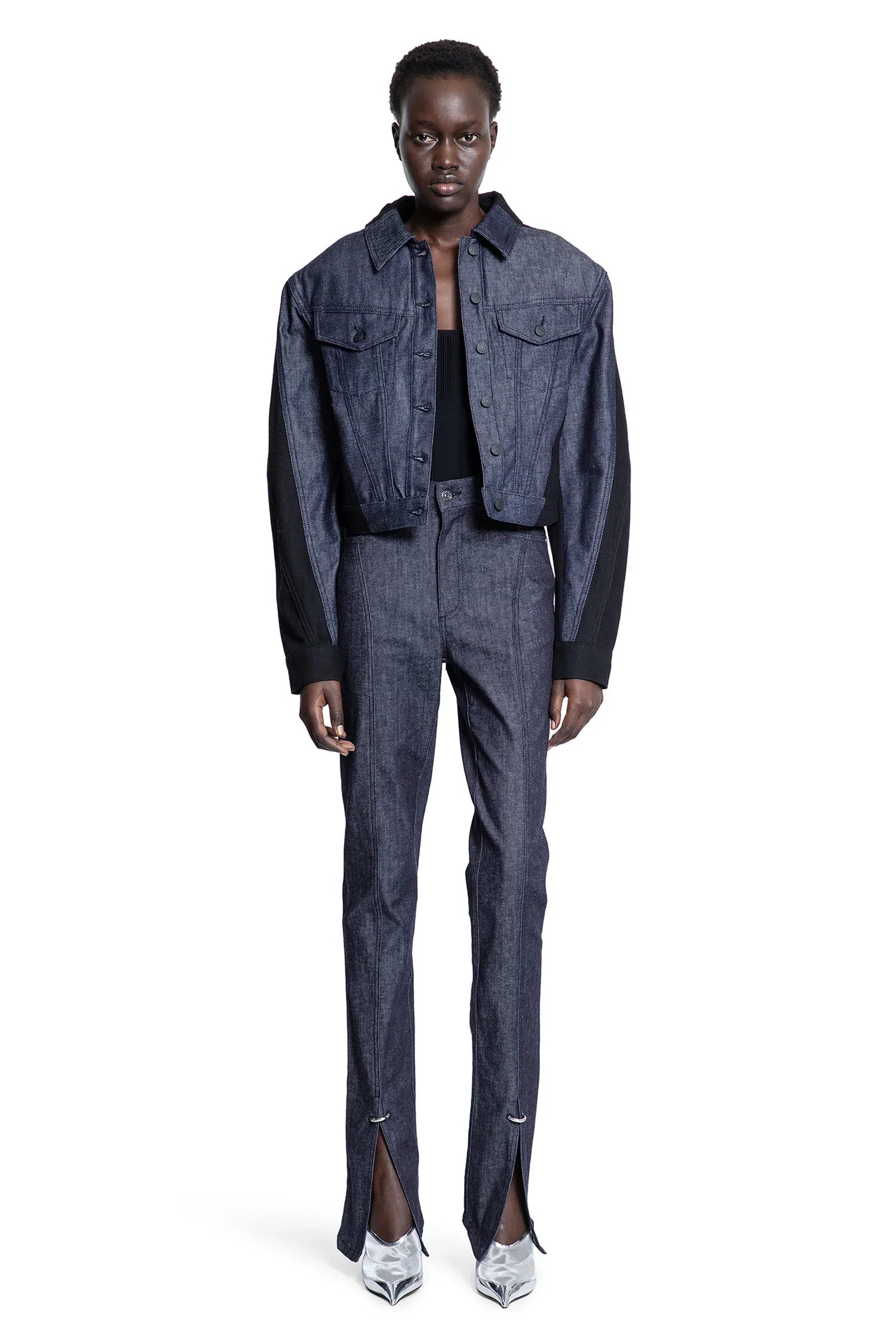 Bi-Colour Denim Jacket - Antonioli.eu