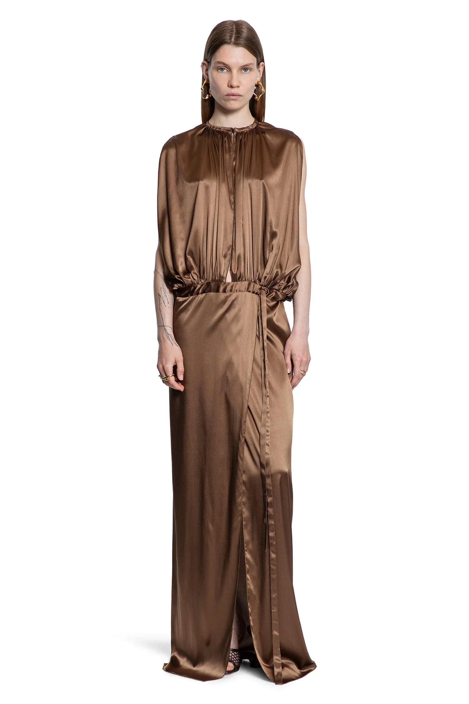 Sleeveless belt dress - Antonioli.eu