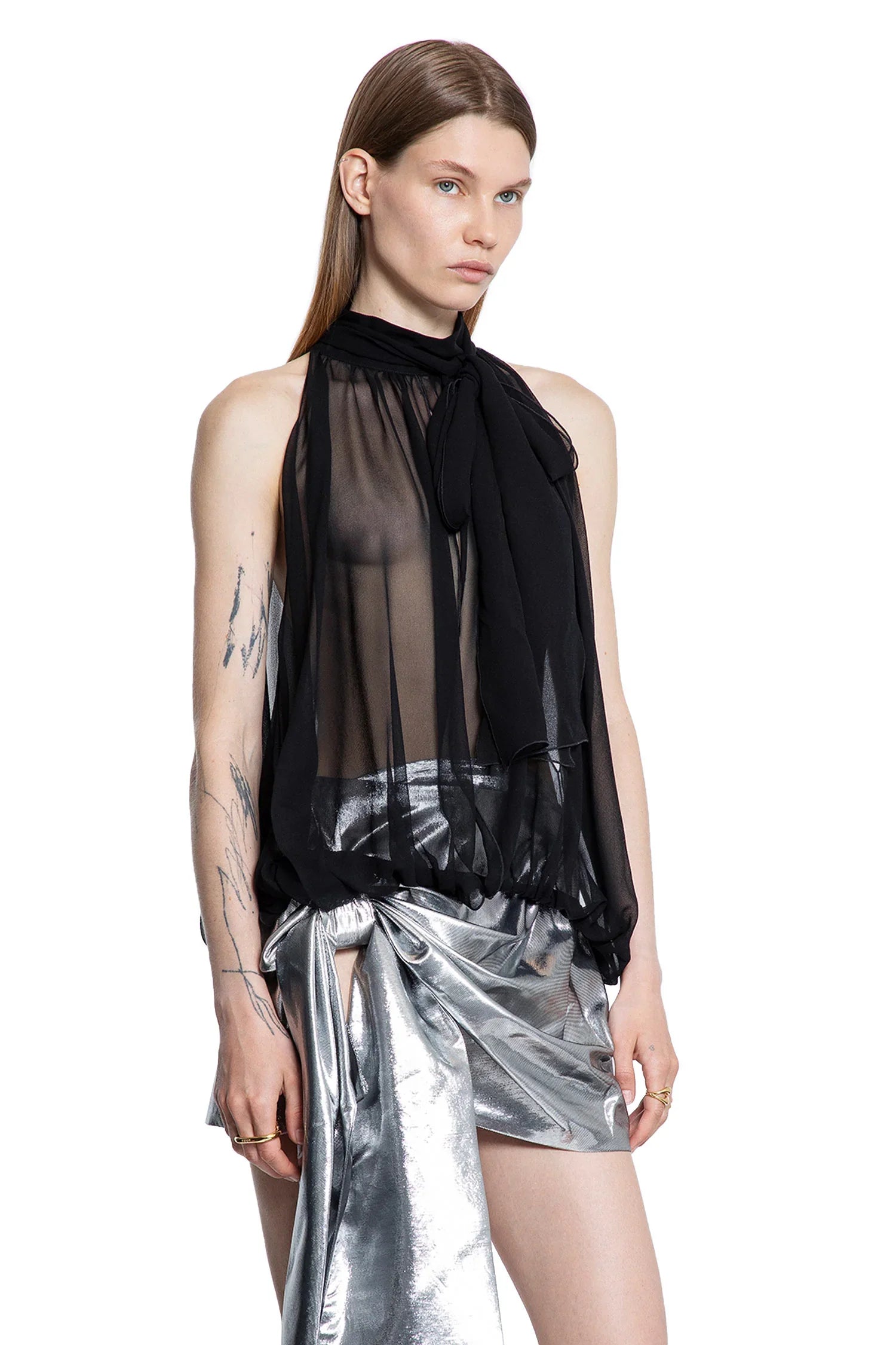 MONOT WOMAN BLACK TOPS - Antonioli.eu