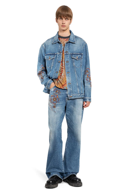 Embroidered Flowers Denim Jacket - Antonioli.eu