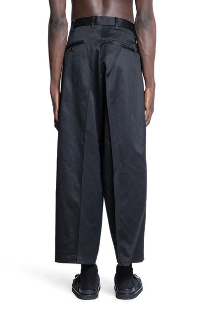 Cotton Satin Pleated Wide Leg Trousers - Antonioli.eu