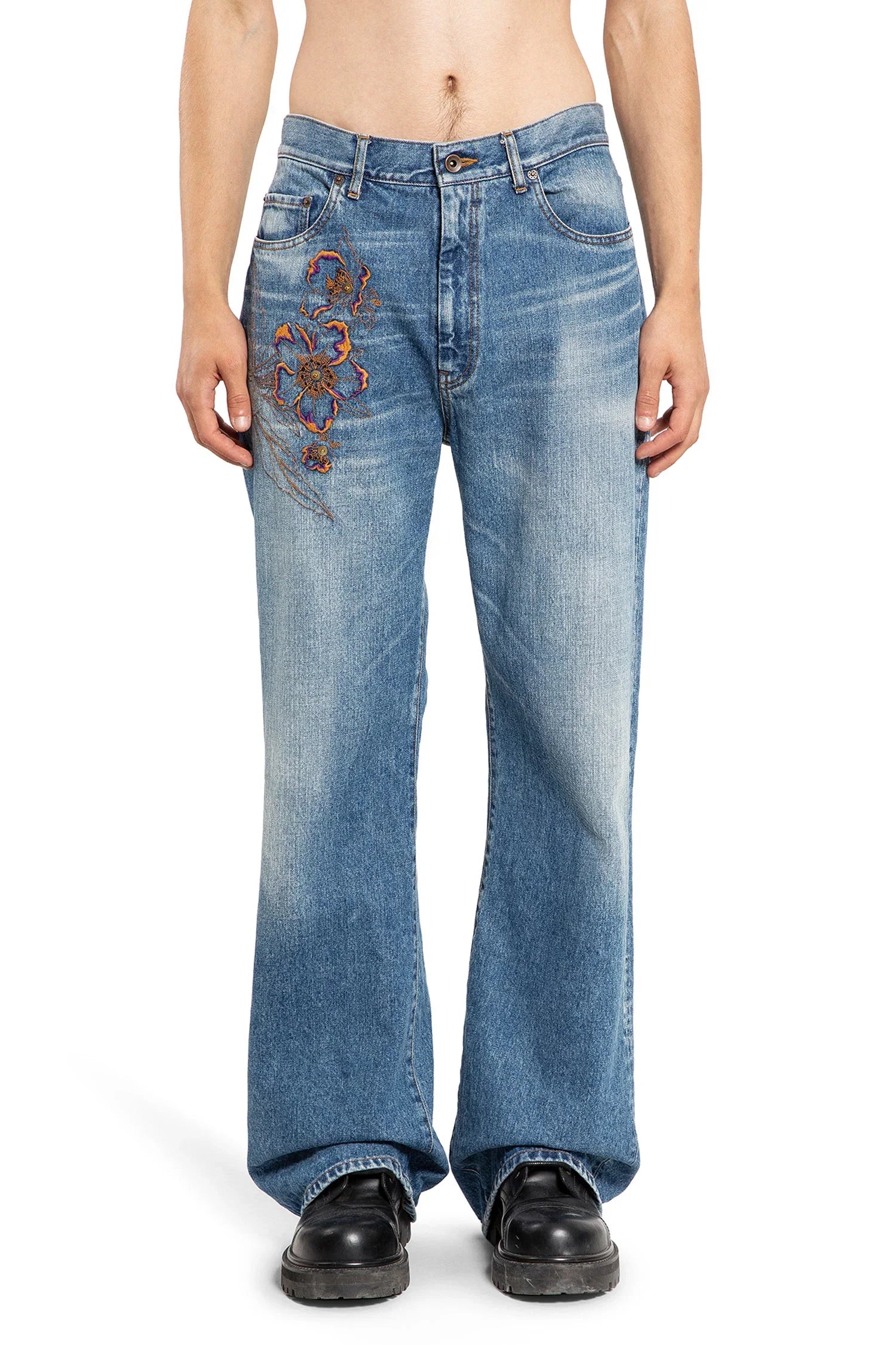 Embroidered jeans - Antonioli.eu