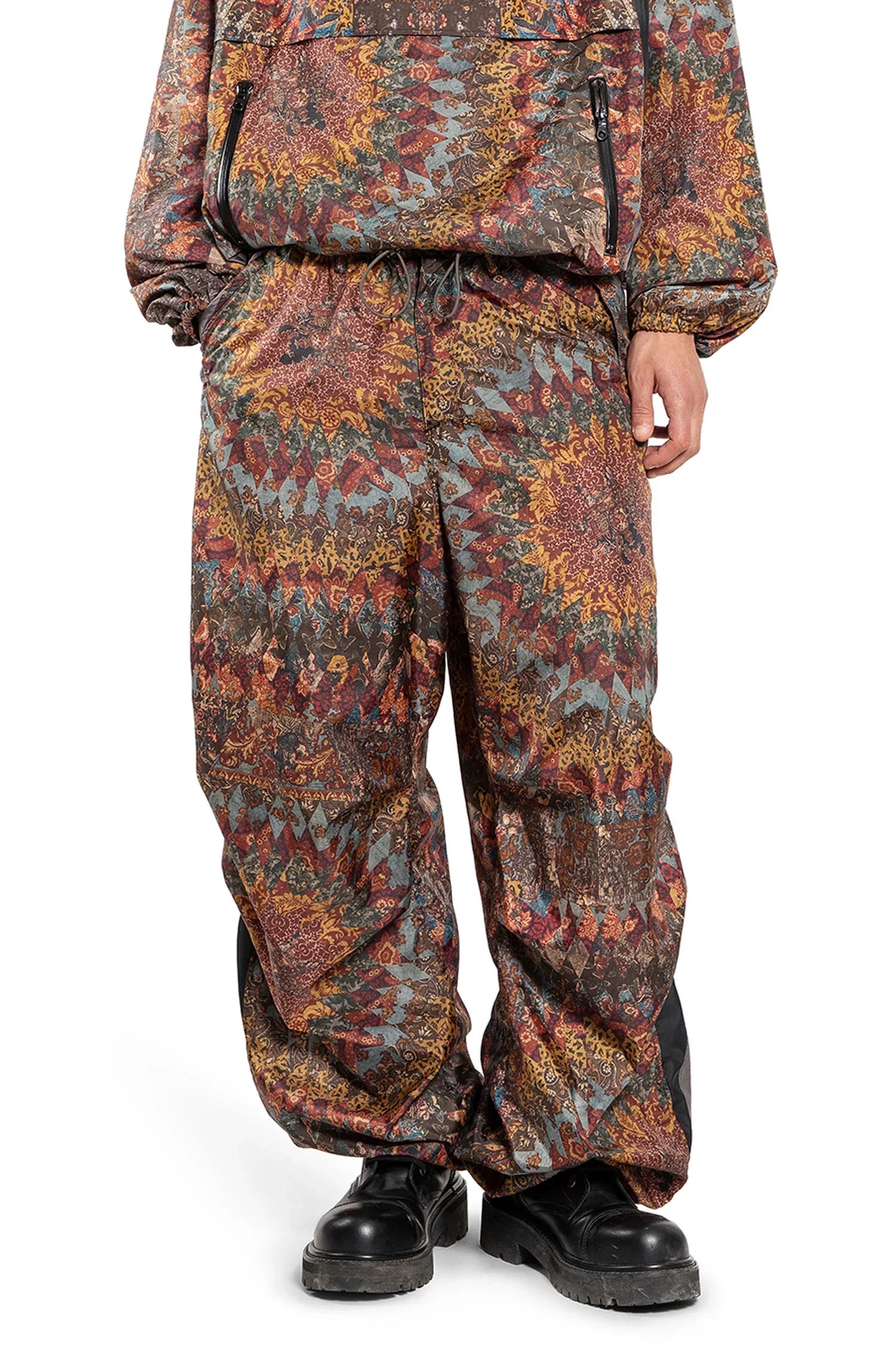 Printed Nylon Baggy Pants - Antonioli.eu