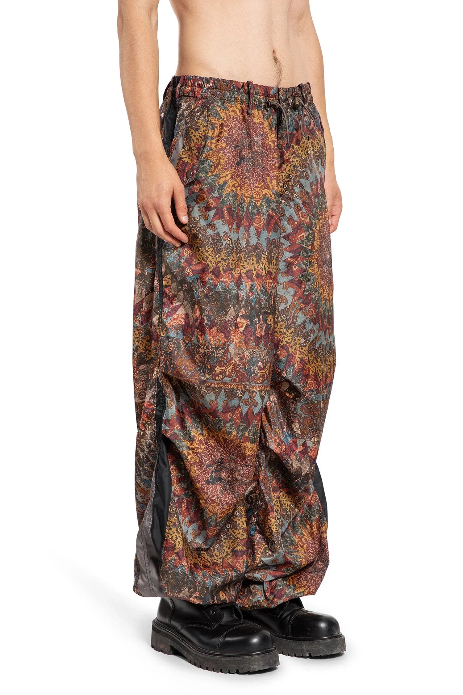 Printed Nylon Baggy Pants - Antonioli.eu