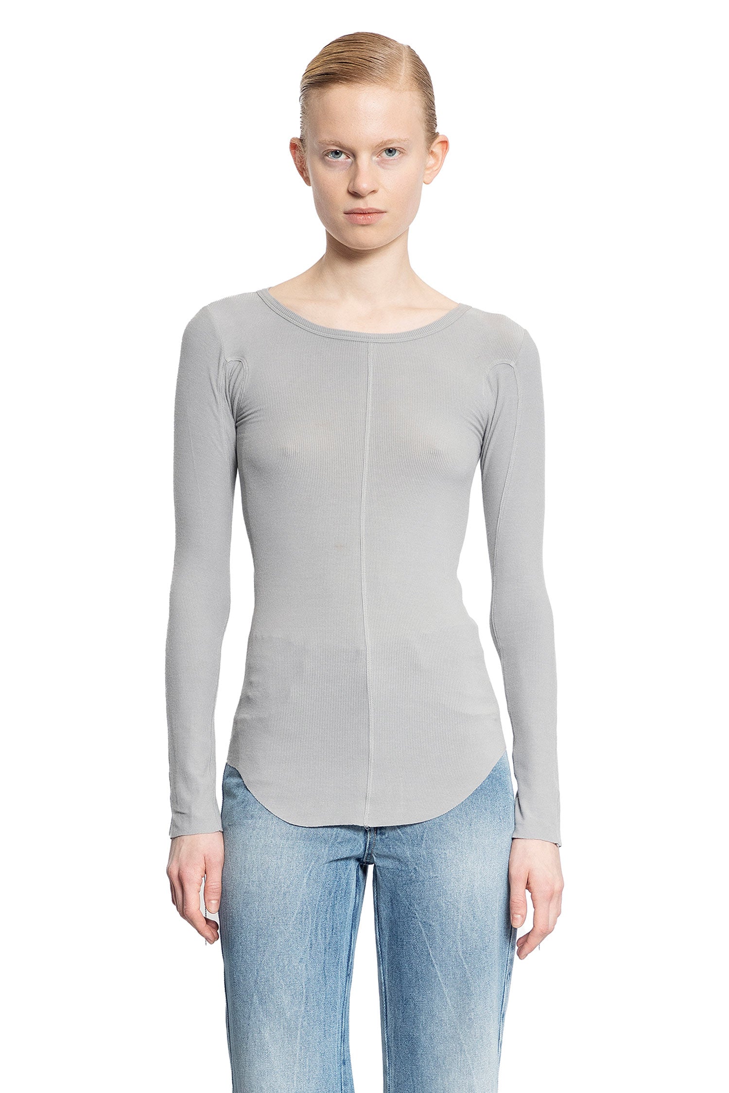 Ribbed crewneck top - Antonioli.eu