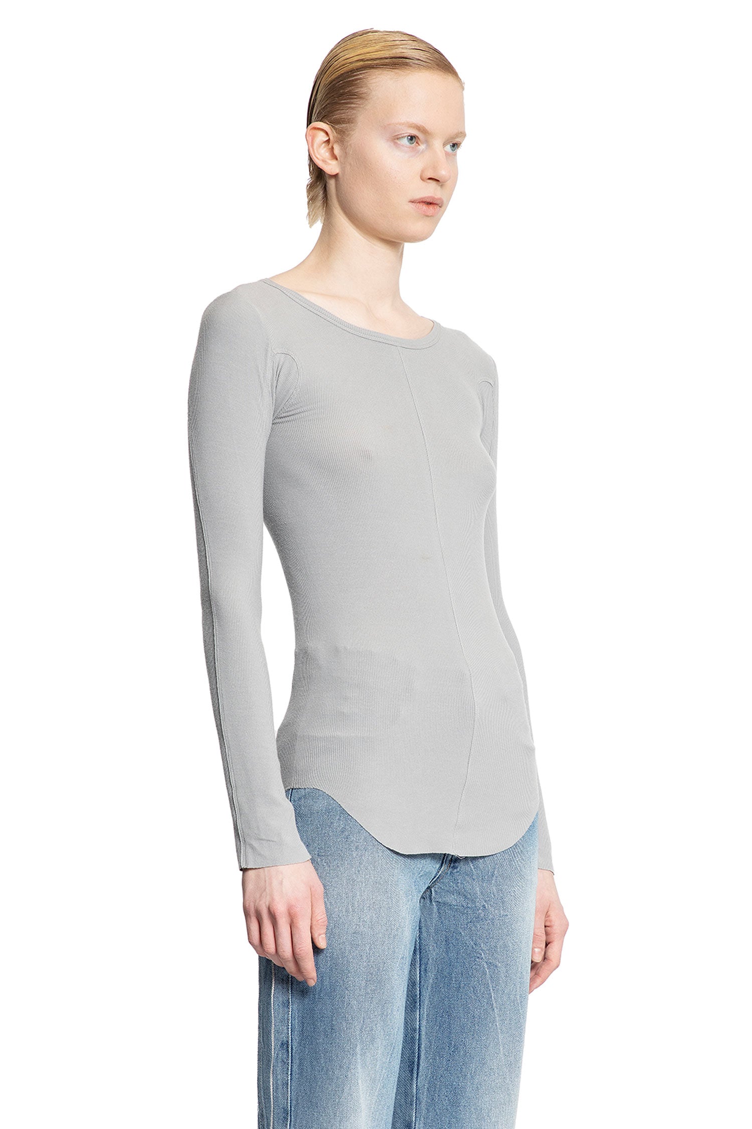 Ribbed crewneck top - Antonioli.eu