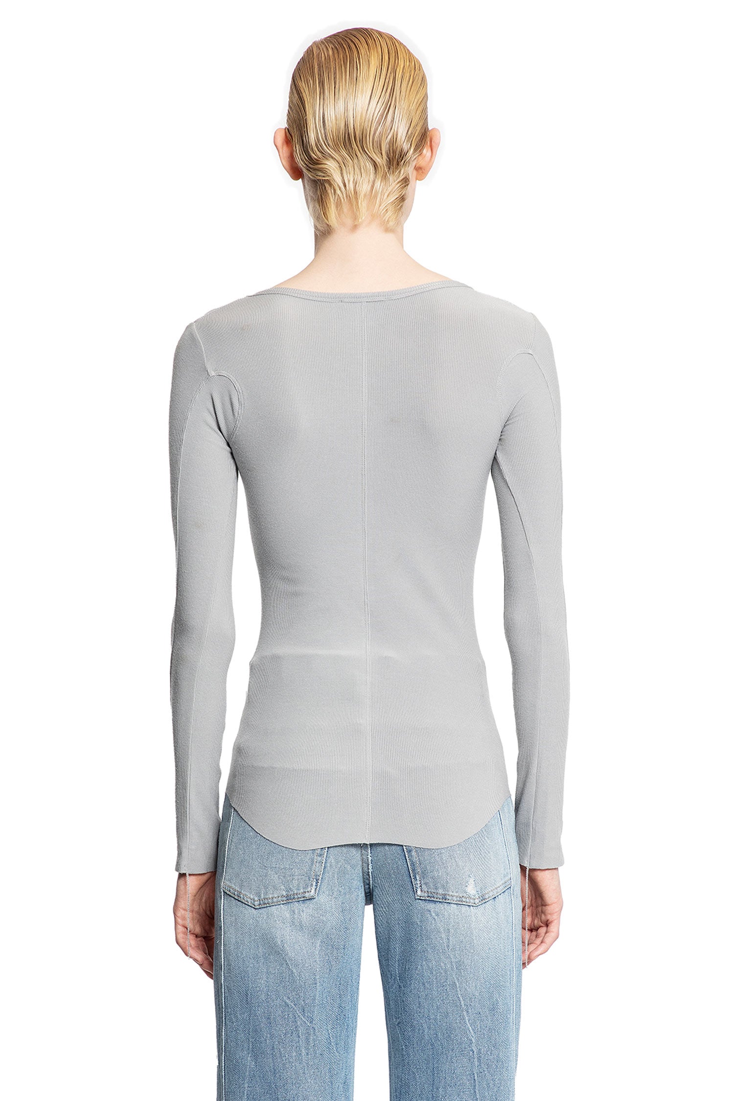 Ribbed crewneck top - Antonioli.eu