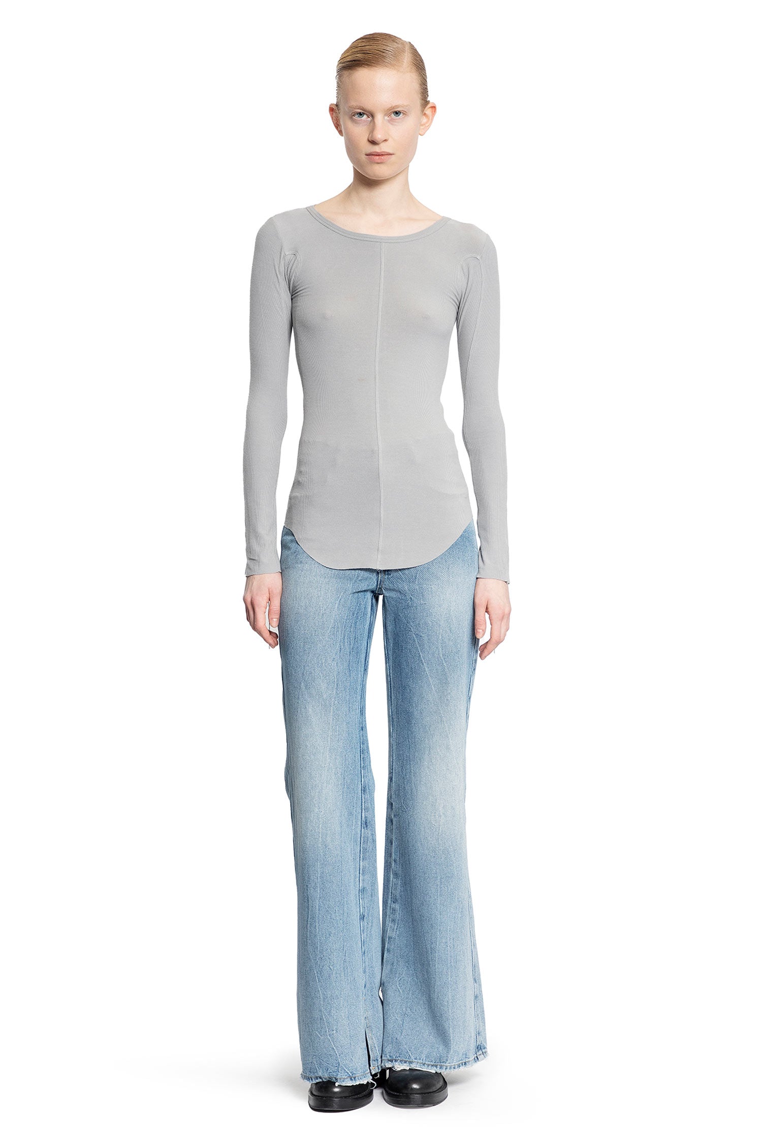 Ribbed crewneck top - Antonioli.eu