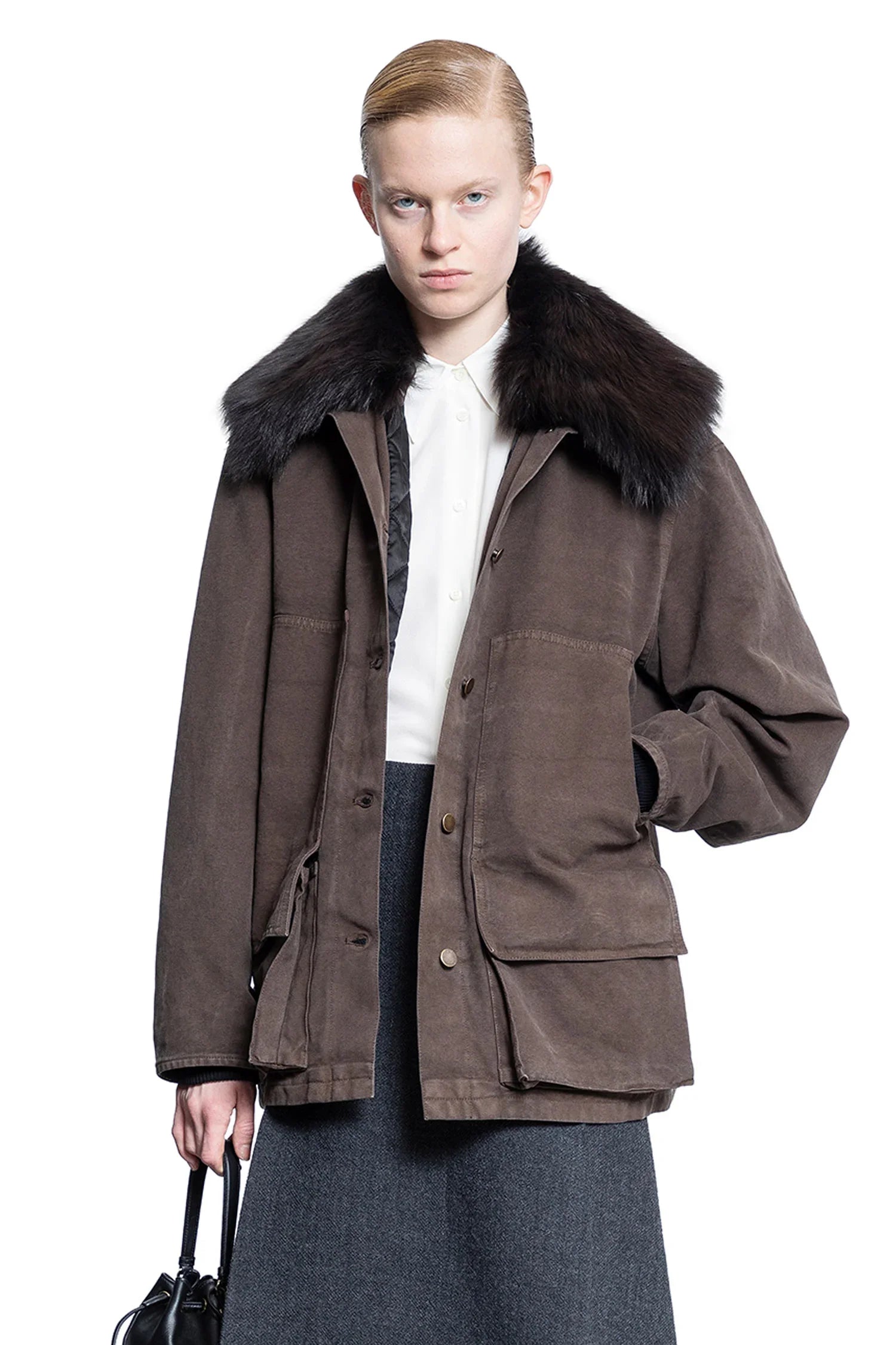 PRADA WOMAN BROWN JACKETS - Antonioli.eu
