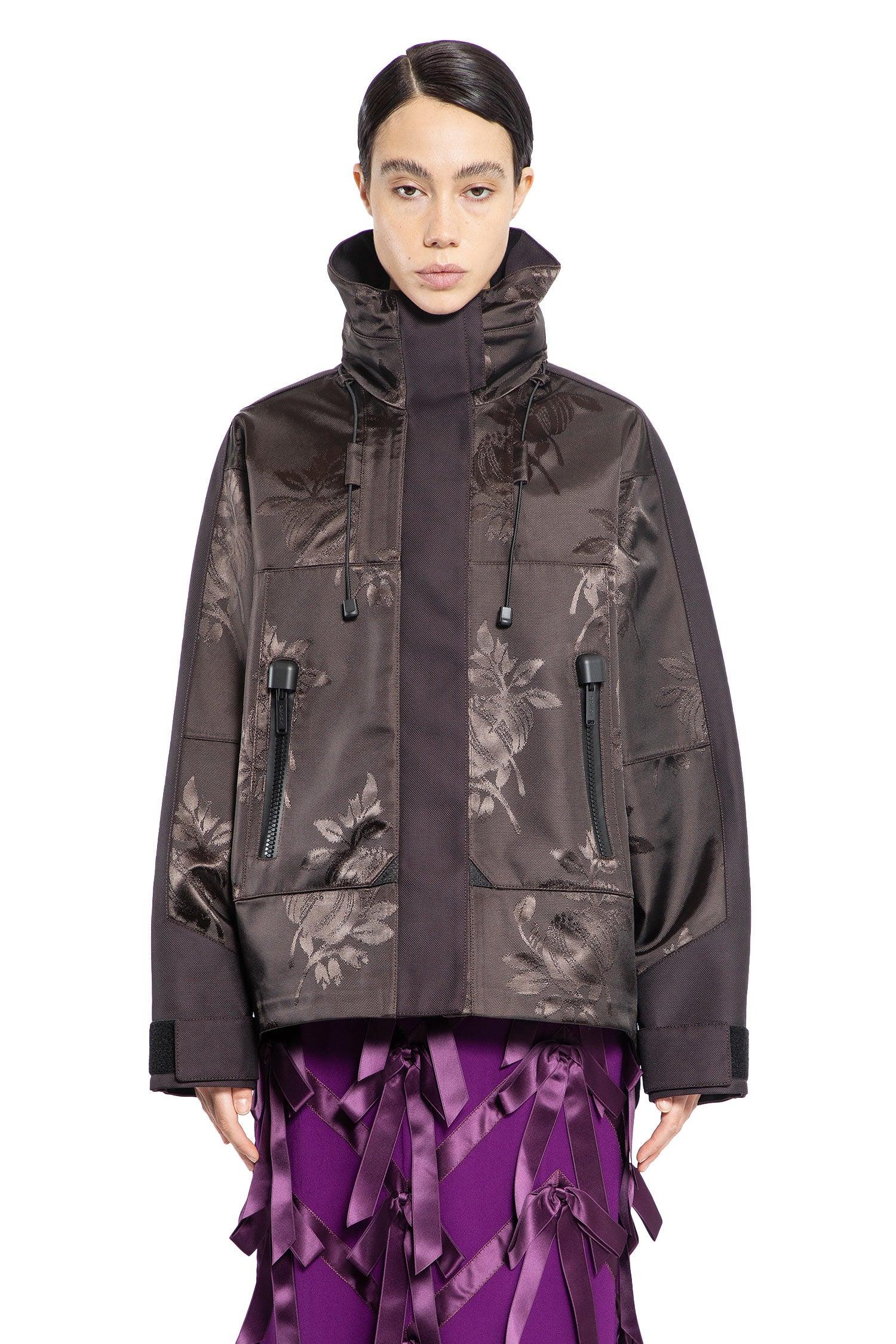 Floral Jacquard Nylon Jacket - Antonioli.eu