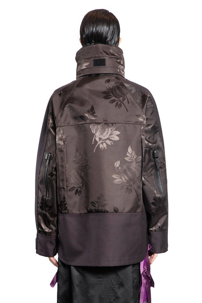 Floral Jacquard Nylon Jacket - Antonioli.eu