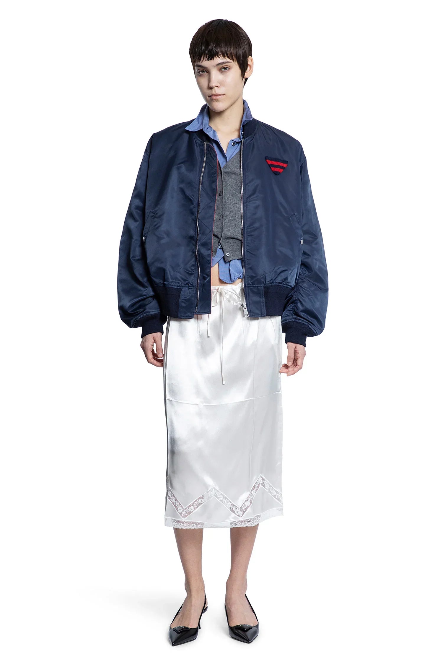 PRADA WOMAN BLUE JACKETS - Antonioli.eu