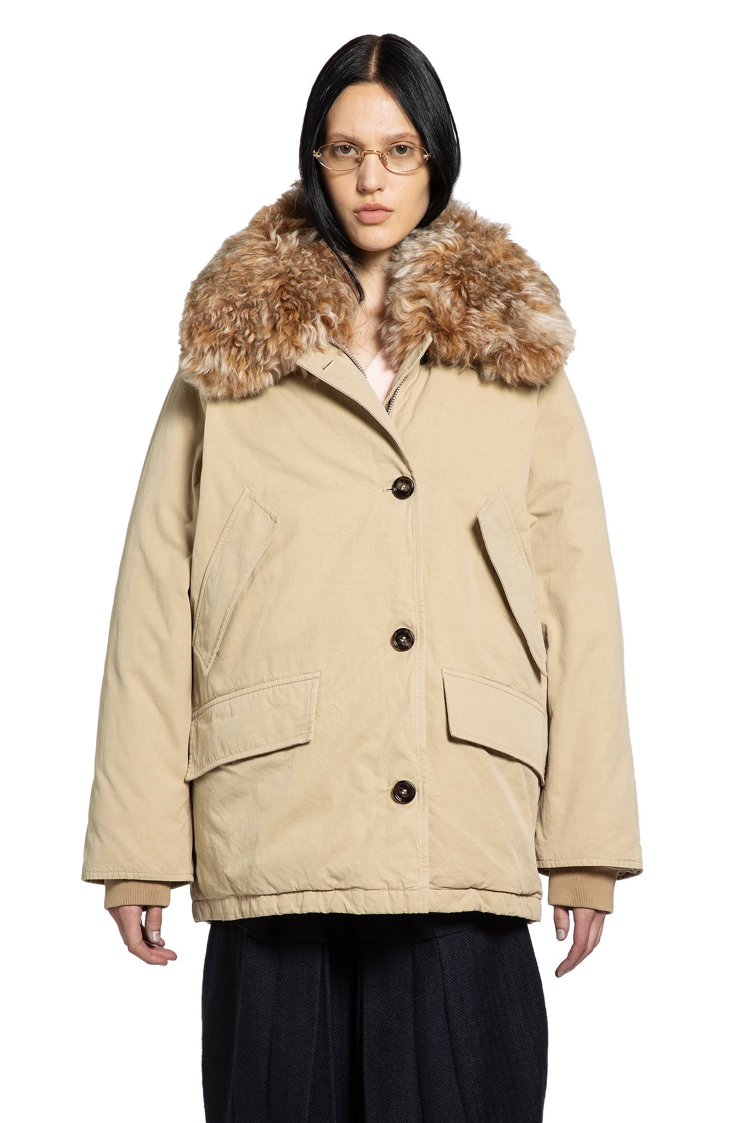 PRADA WOMAN BEIGE JACKETS