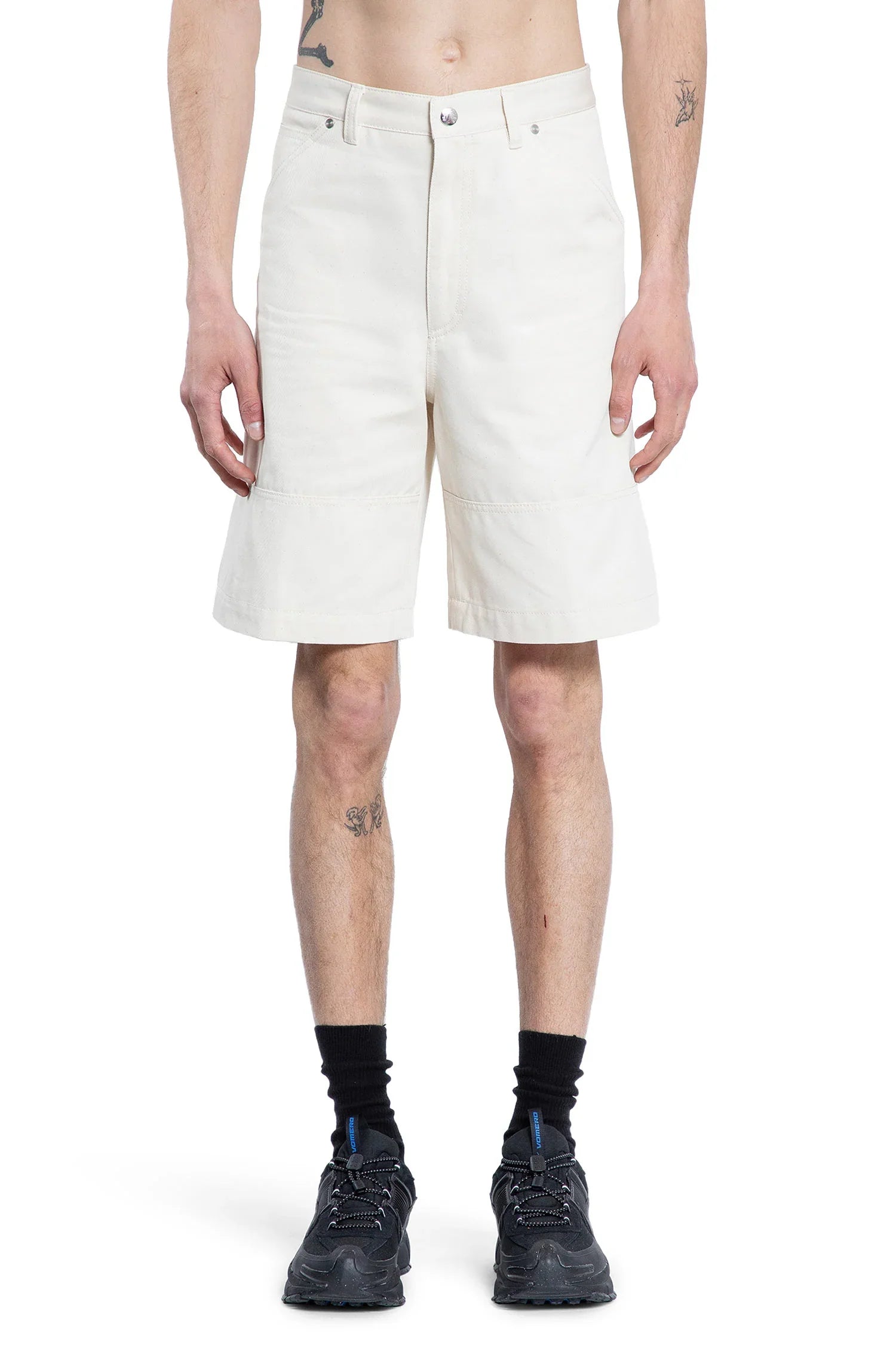 Cotton Canvas Workwear Shorts - Antonioli.eu