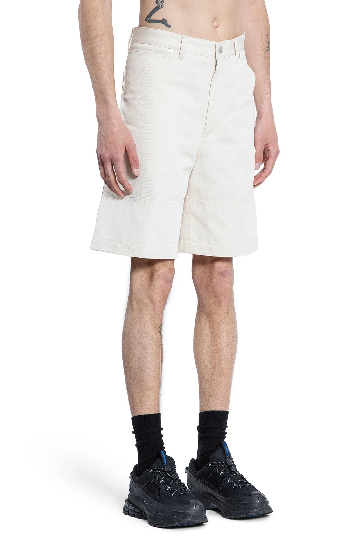 Cotton Canvas Workwear Shorts - Antonioli.eu