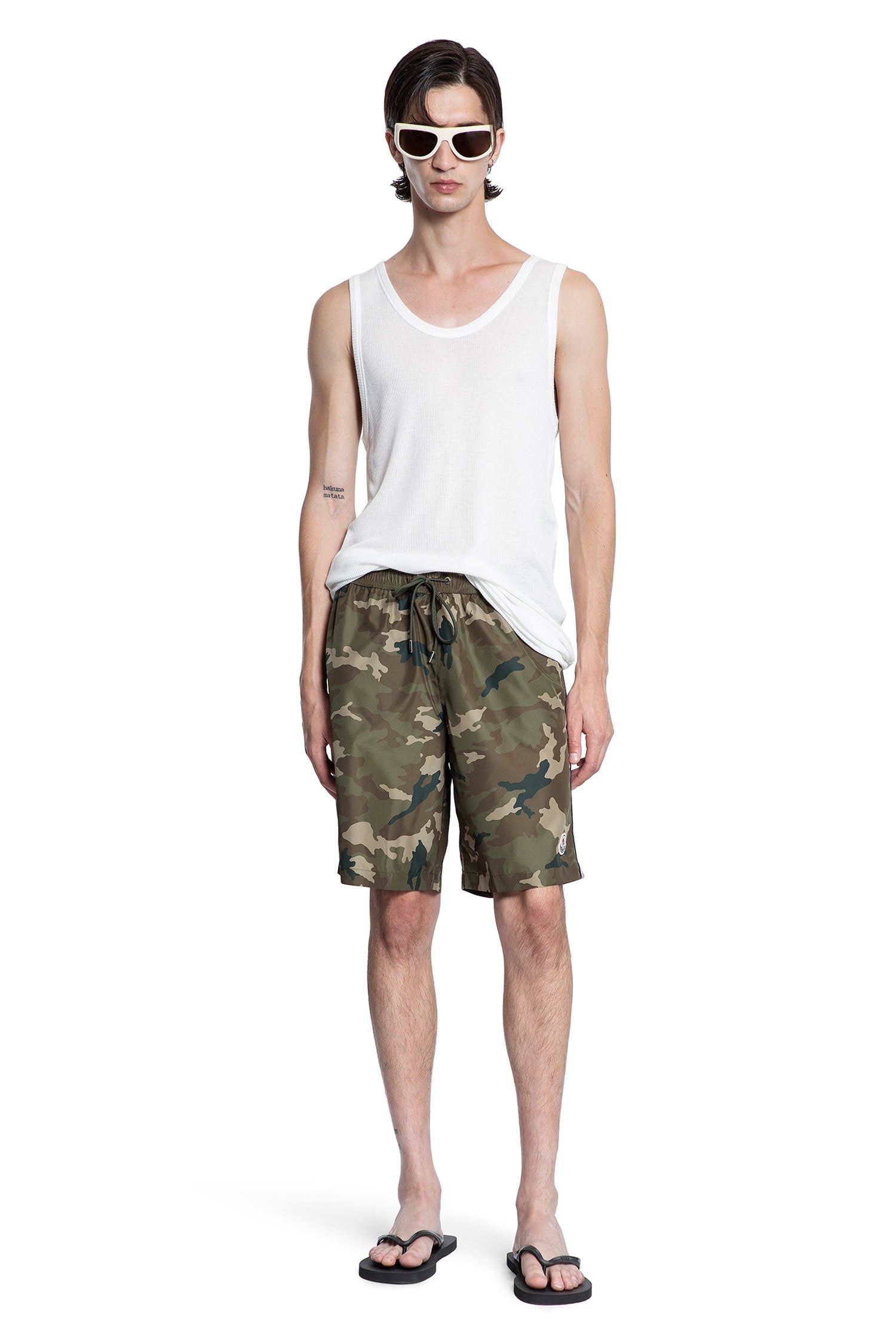 Camo Logo Swim Shorts - Antonioli.eu
