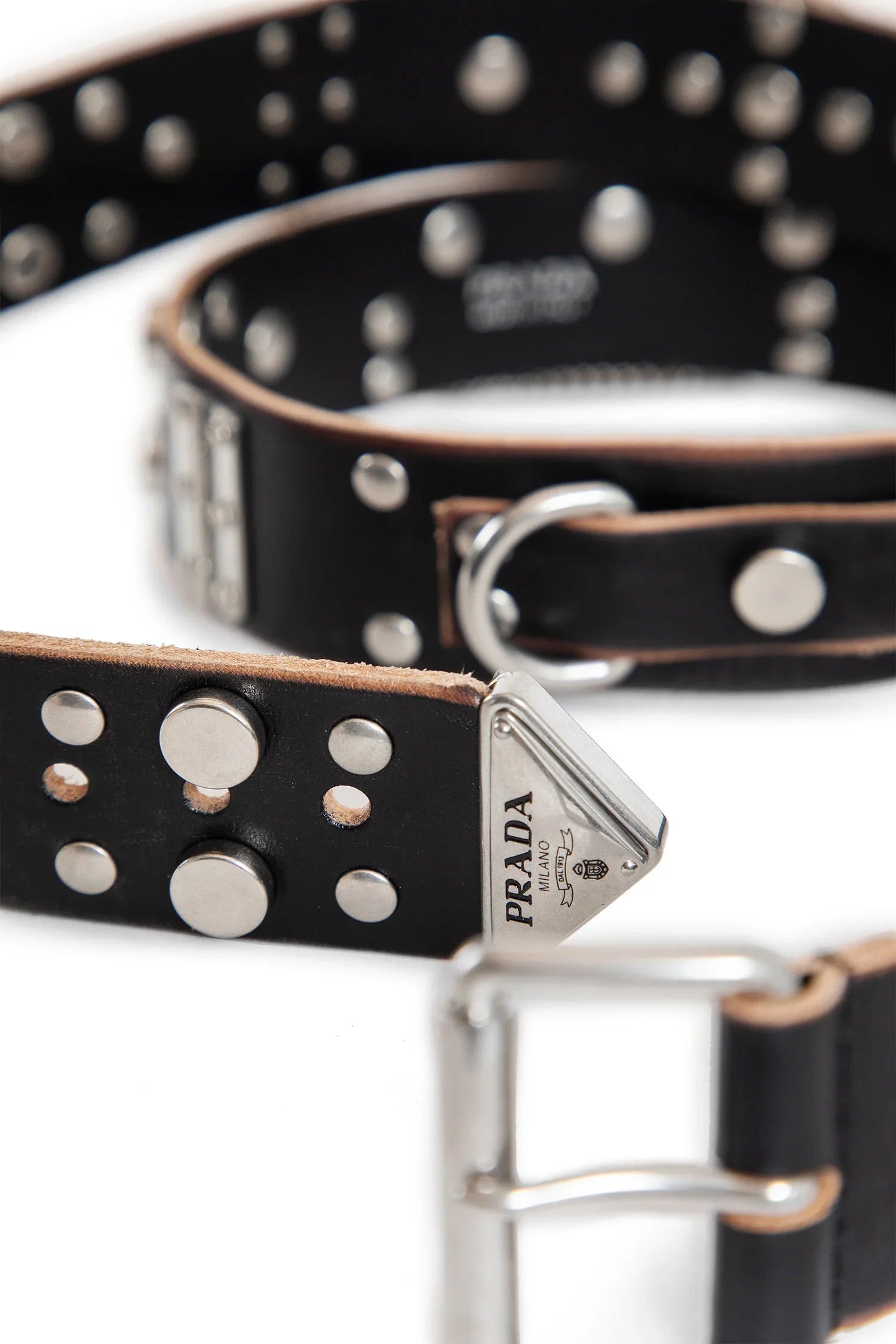 Studded leather belt - Antonioli.eu