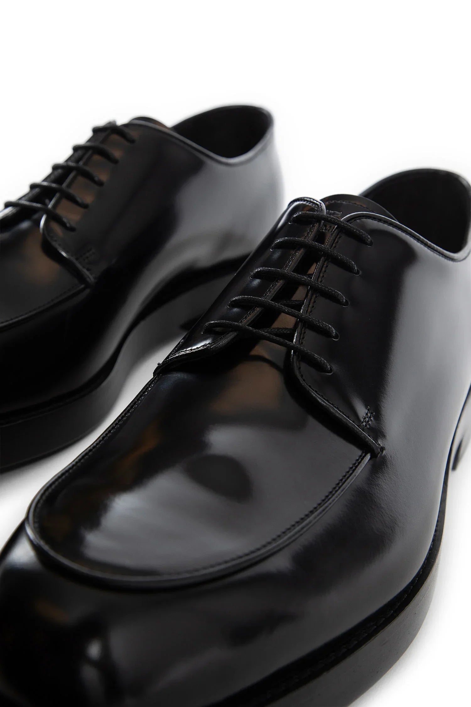 Brushed Leather Derby Shoes - Antonioli.eu