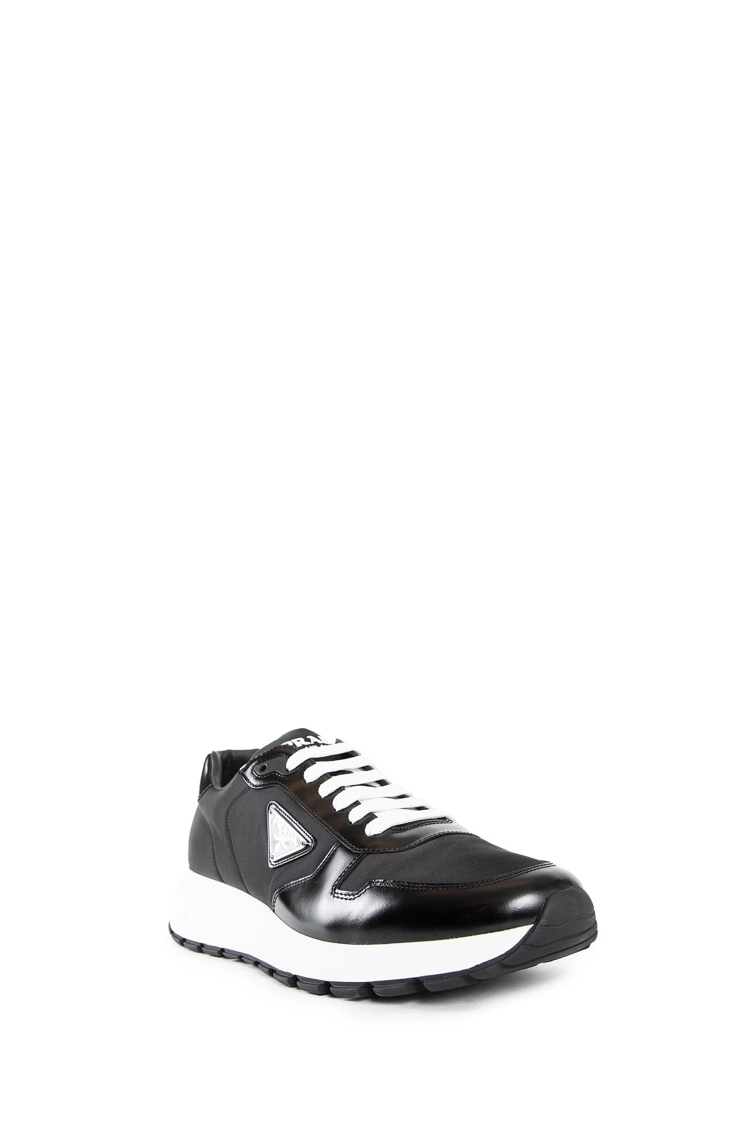 Prax 01 Re-Nylon and Brushed Leather Sneakers - Antonioli.eu