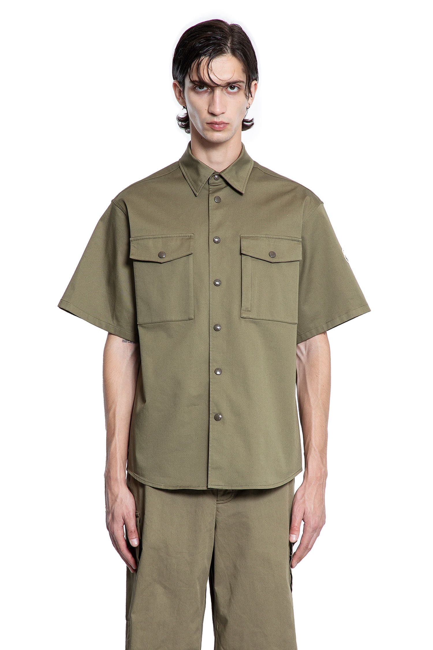 Cotton Gabardine Short Sleeve Shirt - Antonioli.eu