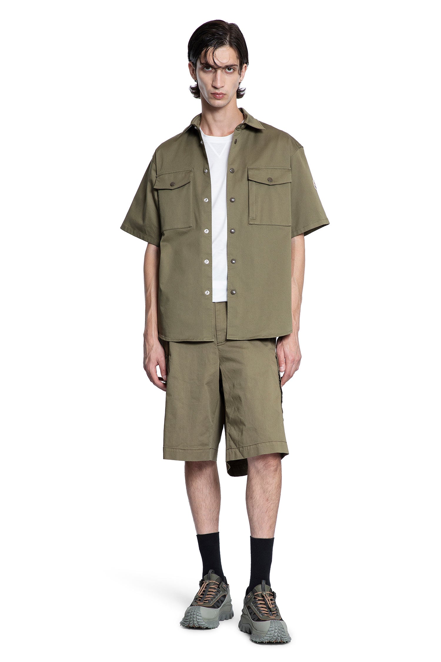 Cotton Gabardine Short Sleeve Shirt - Antonioli.eu