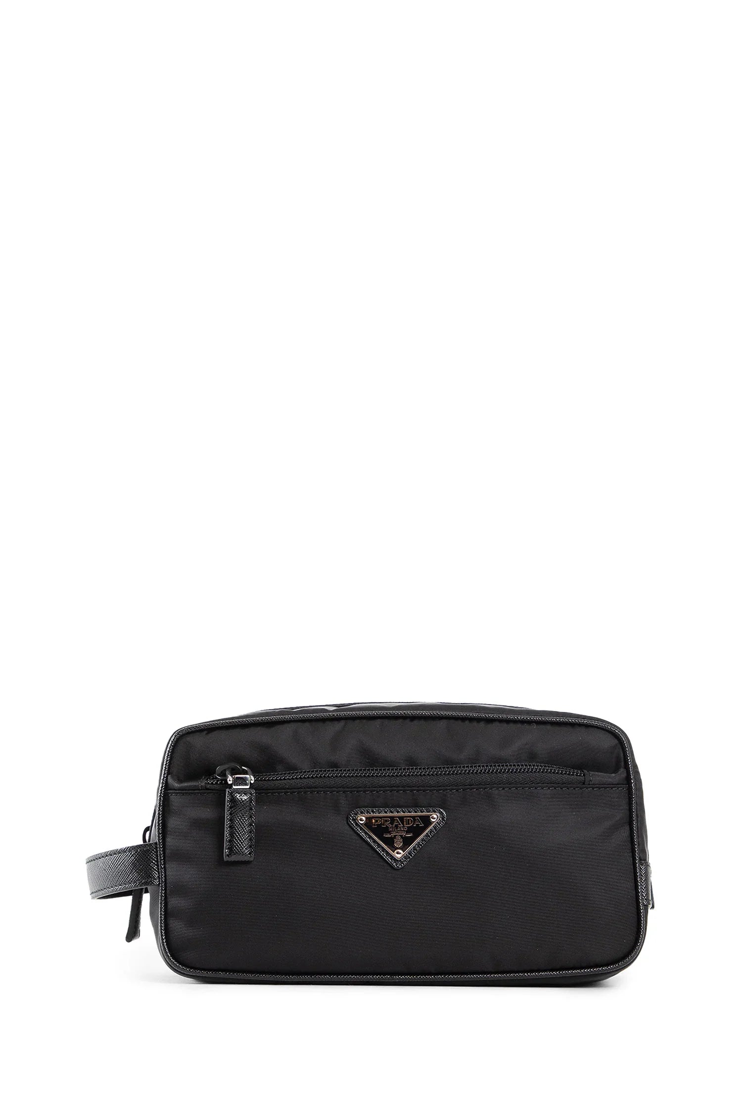 Re-Nylon and Saffiano leather travel pouch - Antonioli.eu