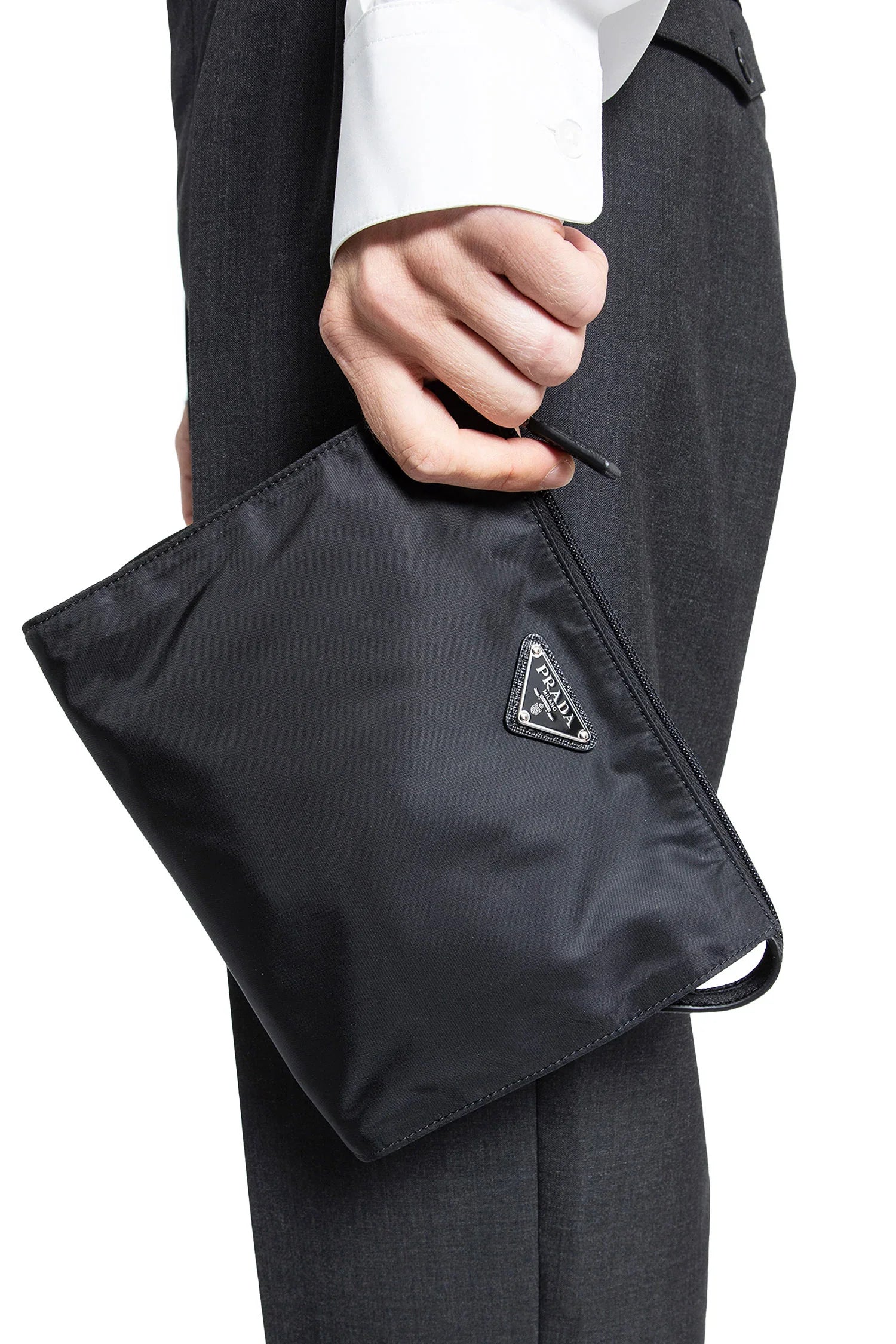 Re-Nylon and Saffiano leather necessaire - Antonioli.eu