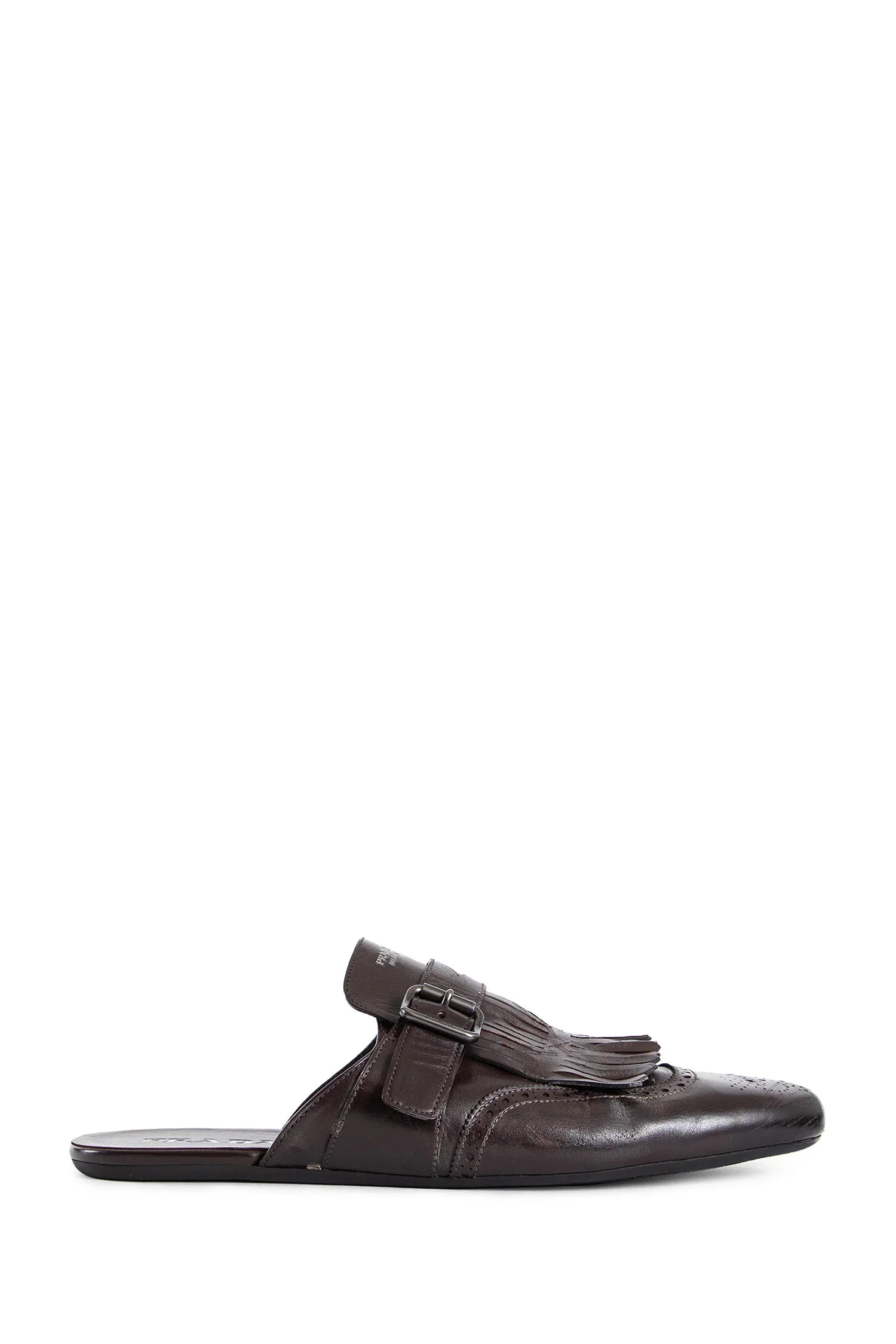 Shuffle fringed monk strap leather mules - Antonioli.eu