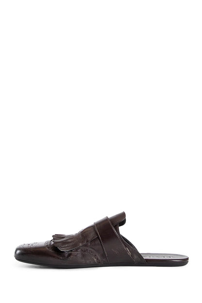 Shuffle fringed monk strap leather mules - Antonioli.eu